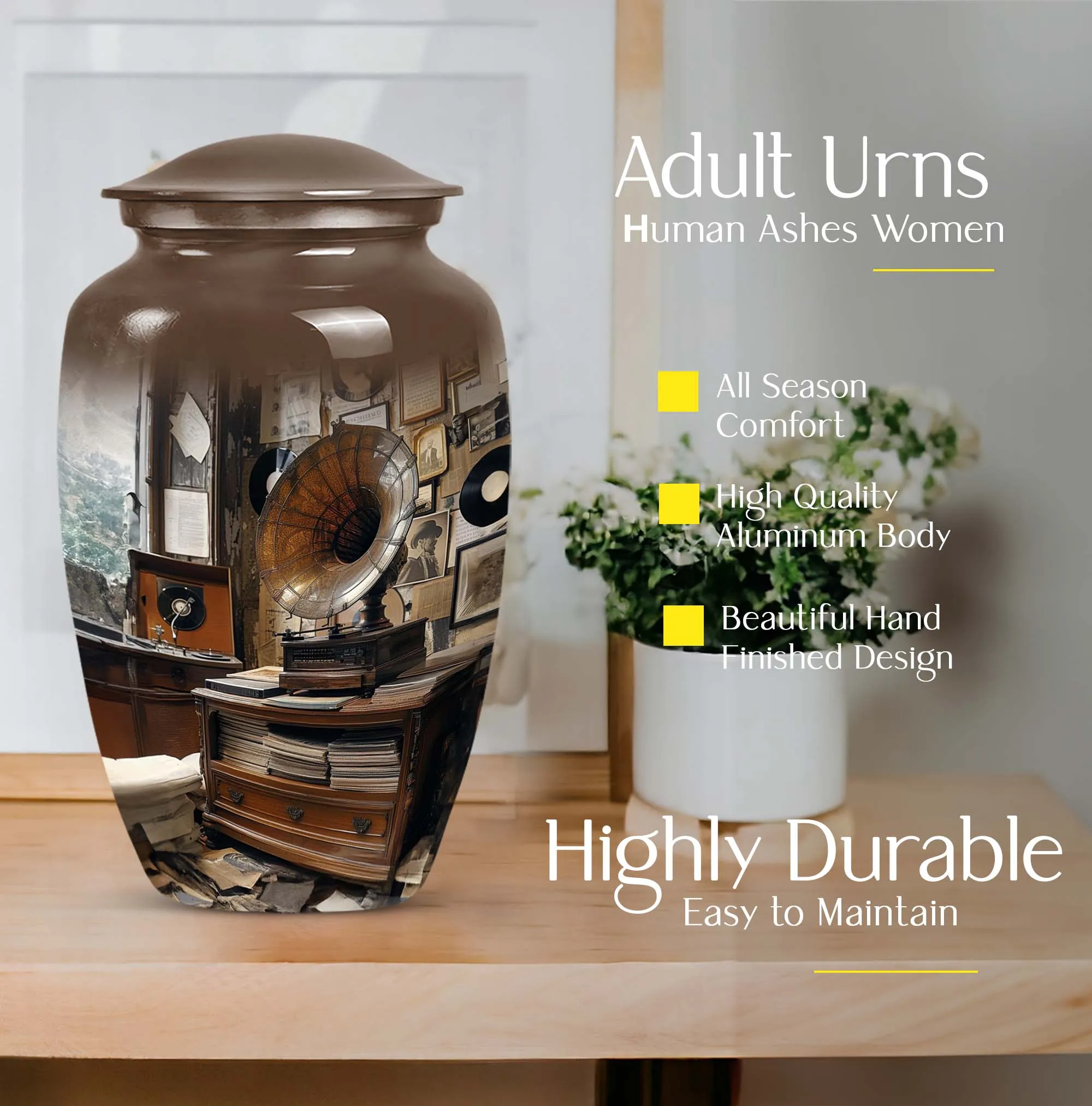 Gramophone Urn: A Timeless Memorial for Loved Ones