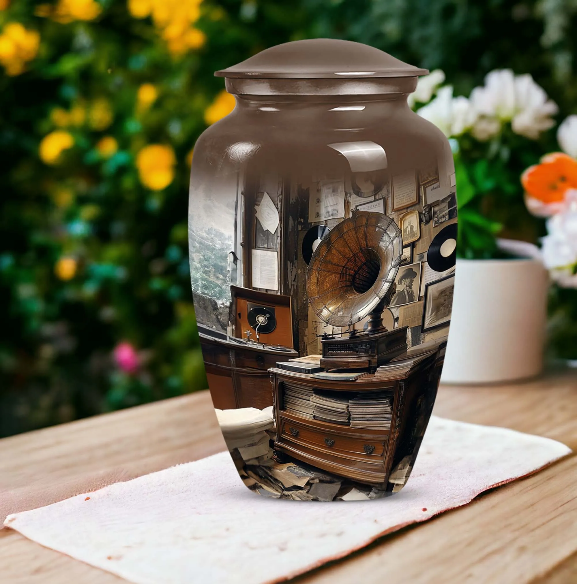 Gramophone Urn: A Timeless Memorial for Loved Ones