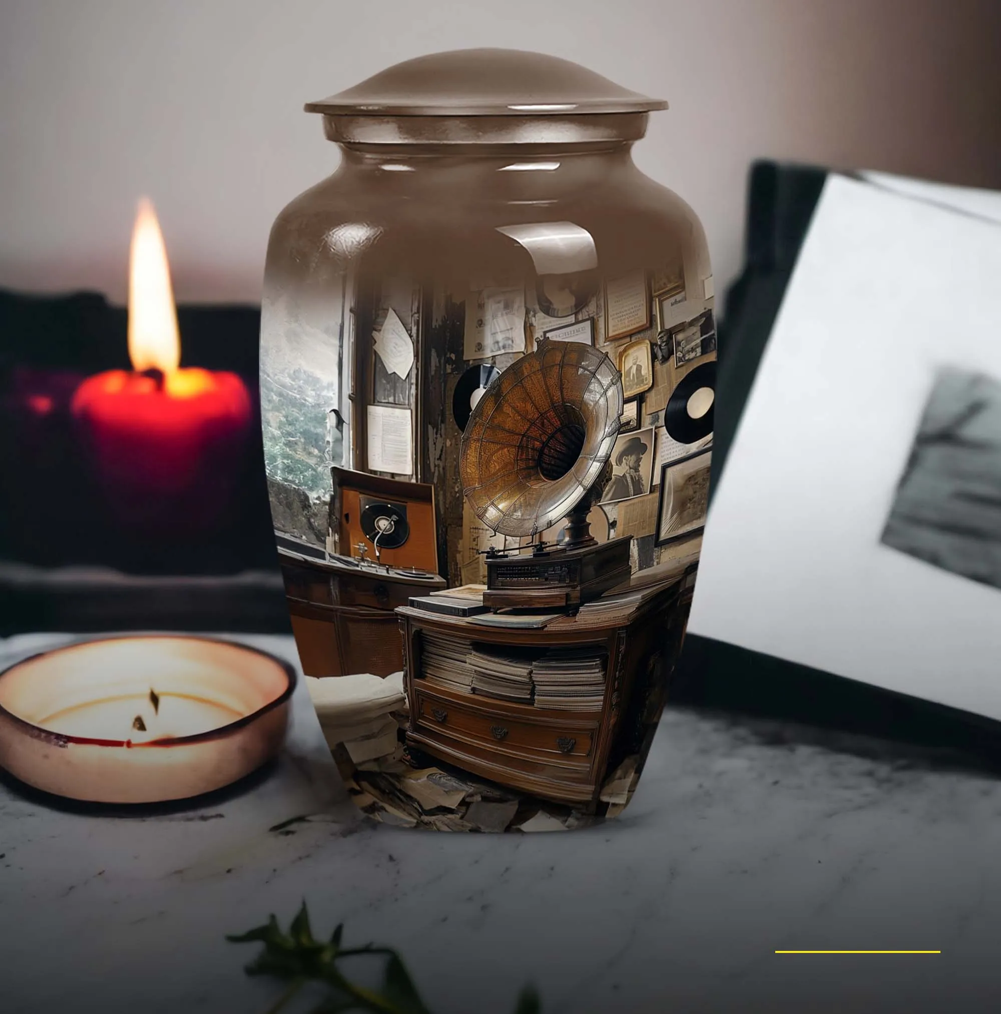 Gramophone Urn: A Timeless Memorial for Loved Ones