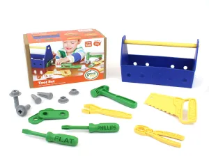 Green Toys 15-Piece Tool Set - Pretend Play - Blue