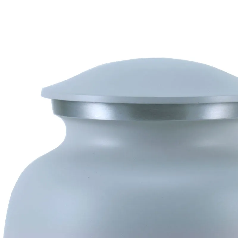 Grey White Classic Cremation Urn