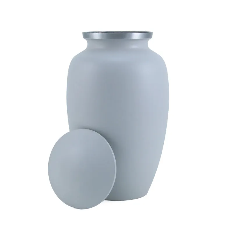 Grey White Classic Cremation Urn