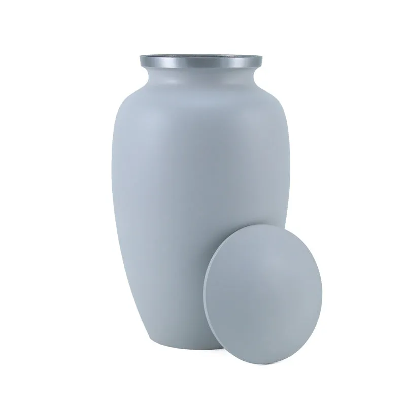 Grey White Classic Cremation Urn
