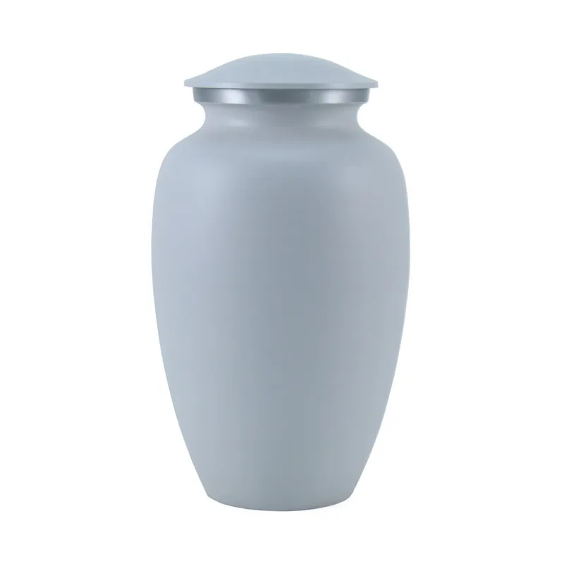 Grey White Classic Cremation Urn