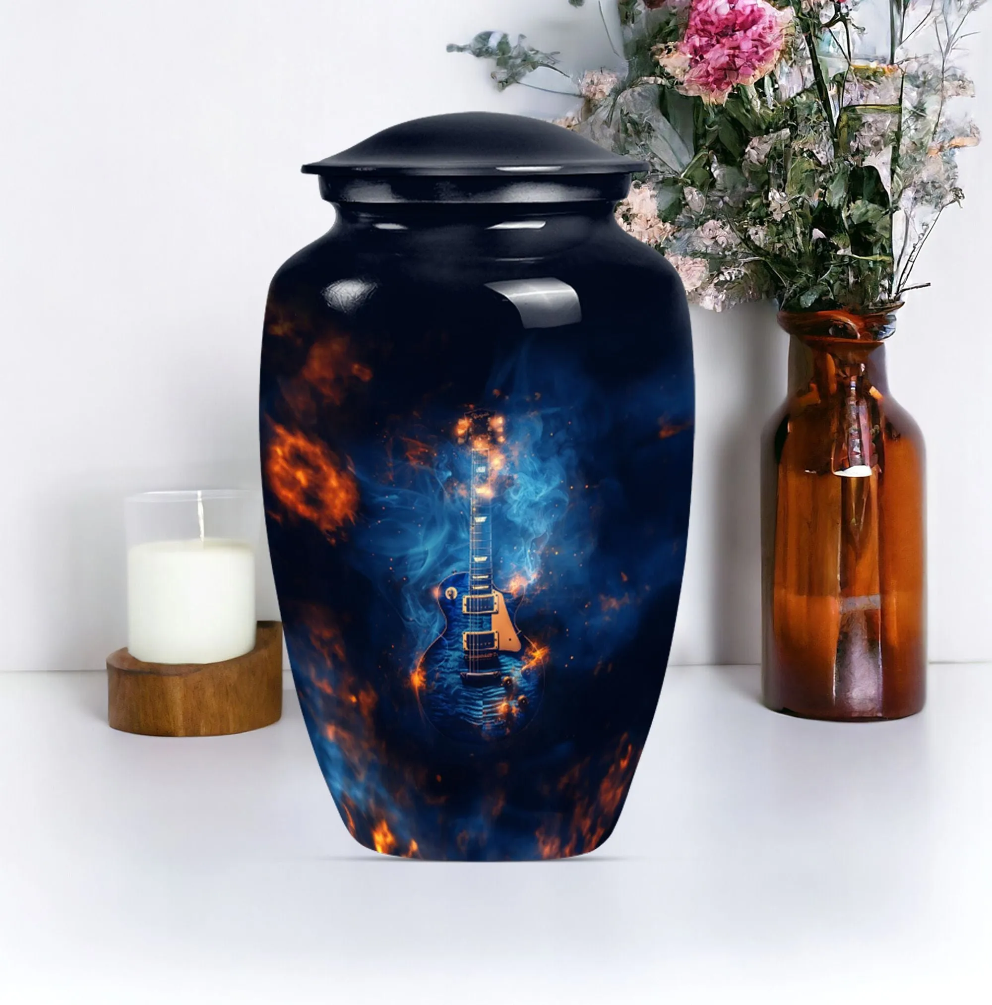 Guitar Urn Elegy: Artful Cremation Urn for Remembrance