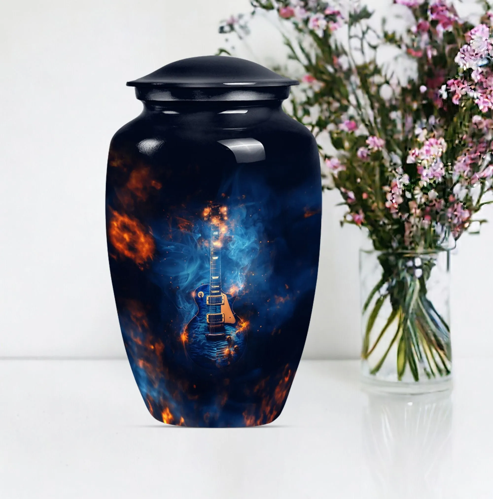 Guitar Urn Elegy: Artful Cremation Urn for Remembrance