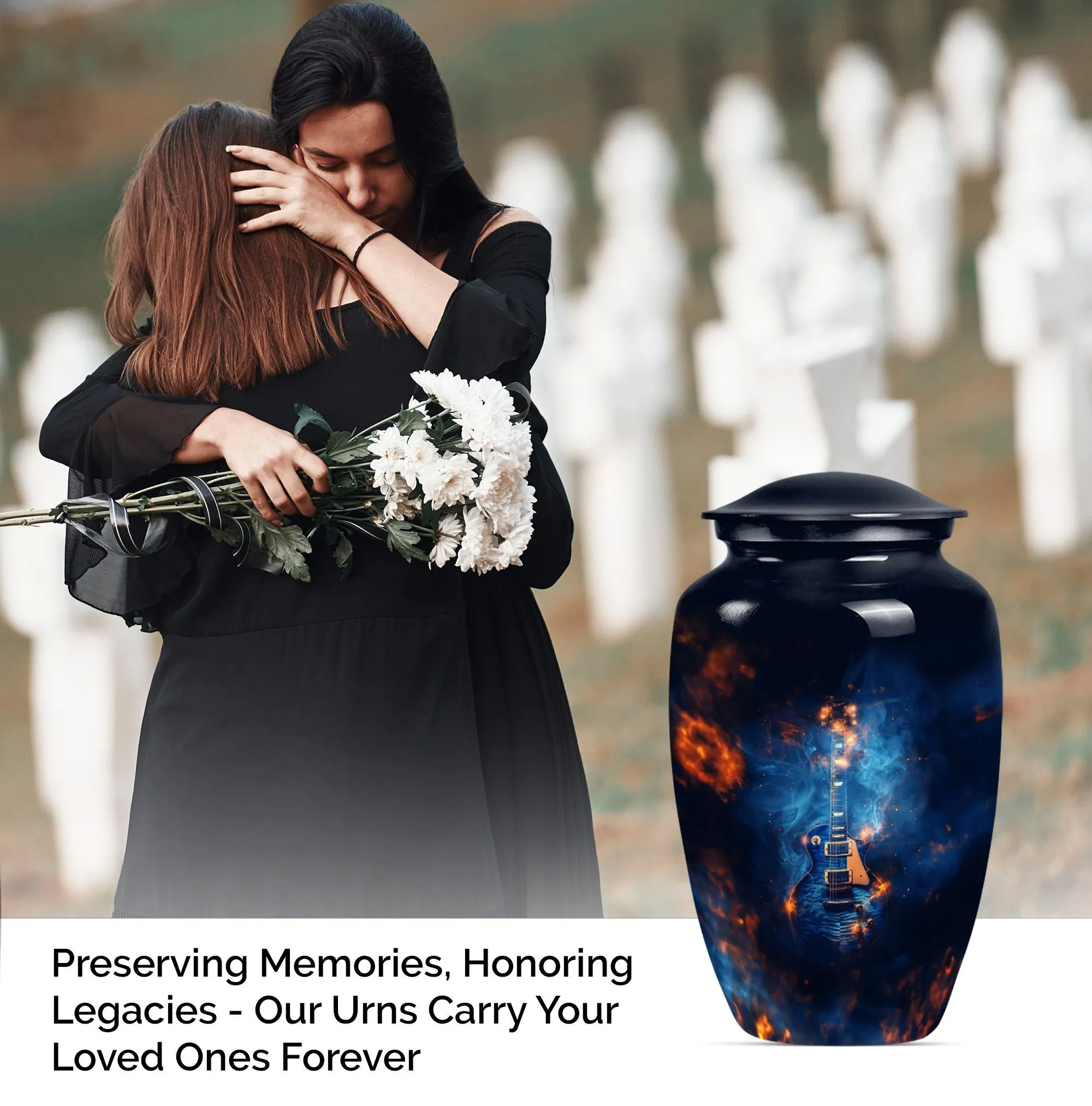 Guitar Urn Elegy: Artful Cremation Urn for Remembrance