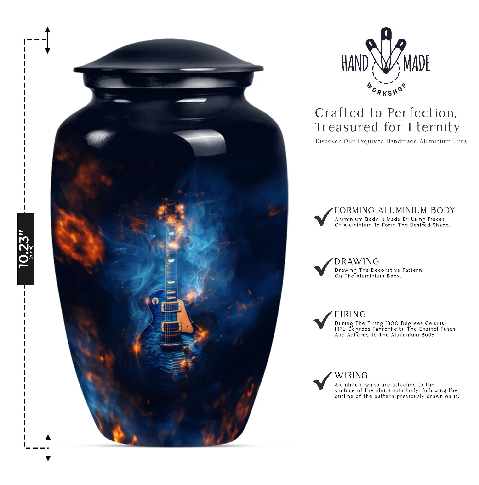 Guitar Urn Elegy: Artful Cremation Urn for Remembrance