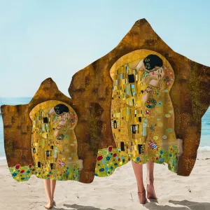 Gustav Klimt The Kiss Hooded Towel