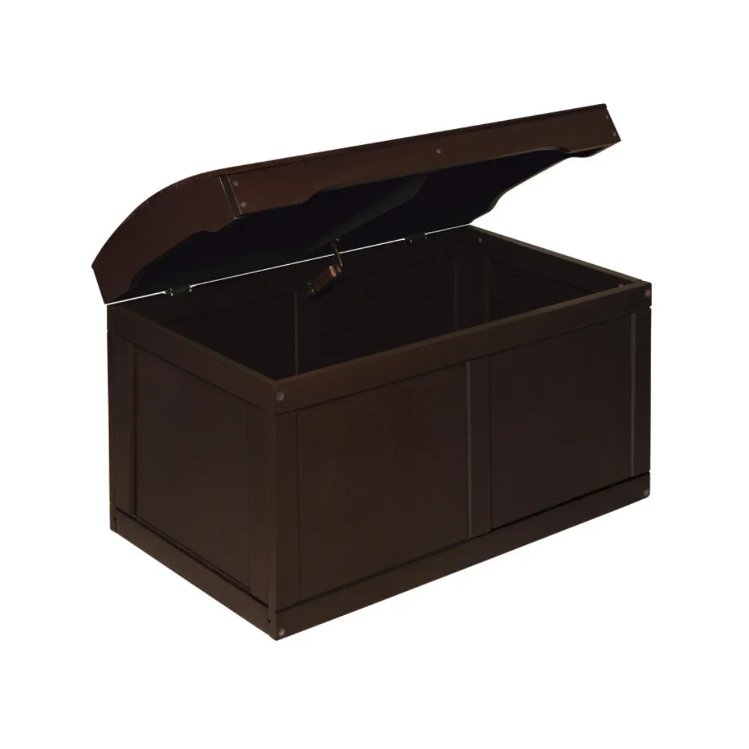 Hardwood Barrel Top Toy Chest - Espresso
