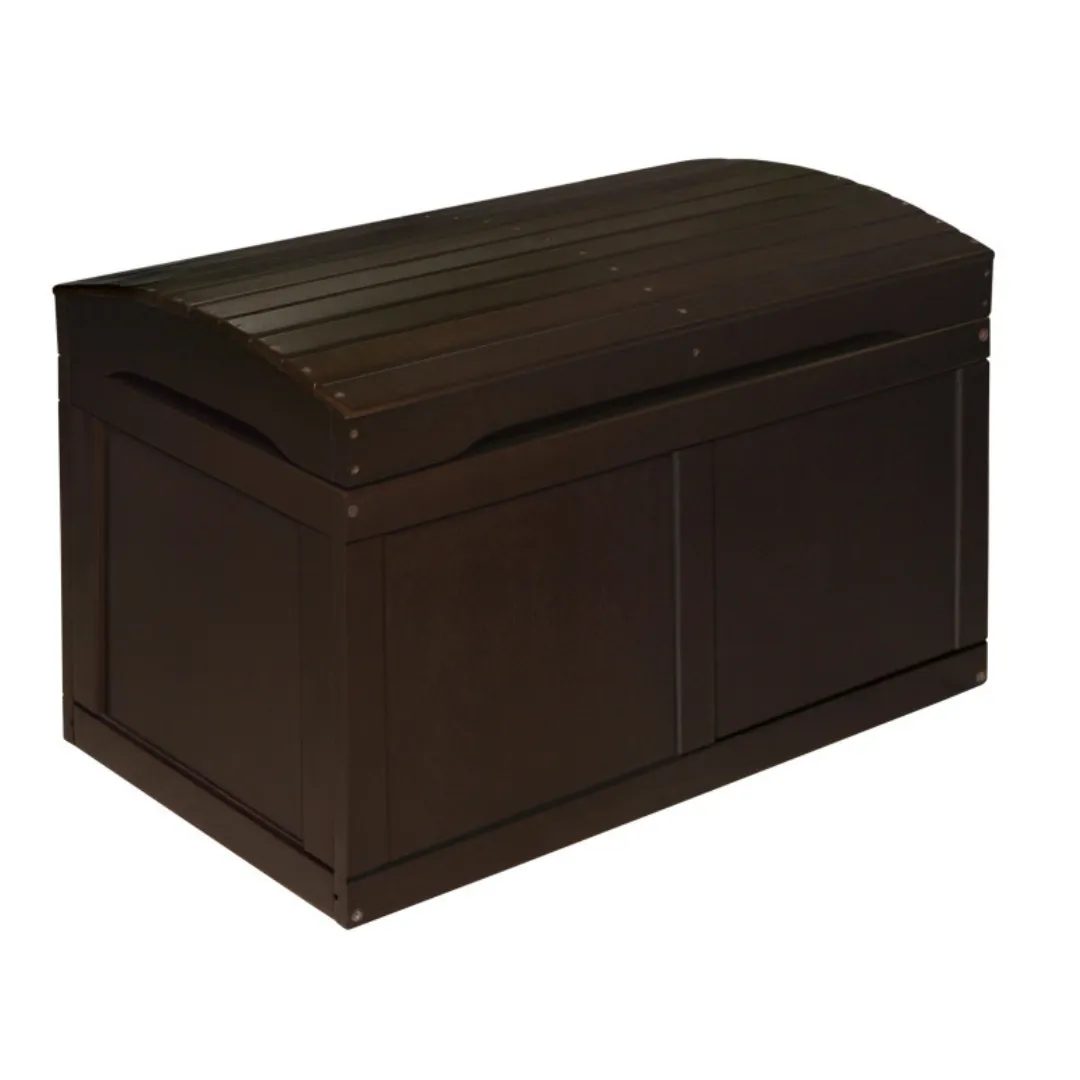 Hardwood Barrel Top Toy Chest - Espresso