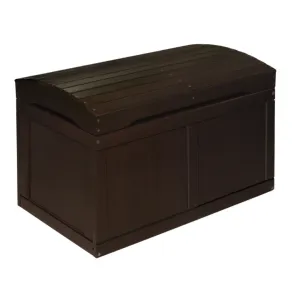 Hardwood Barrel Top Toy Chest - Espresso