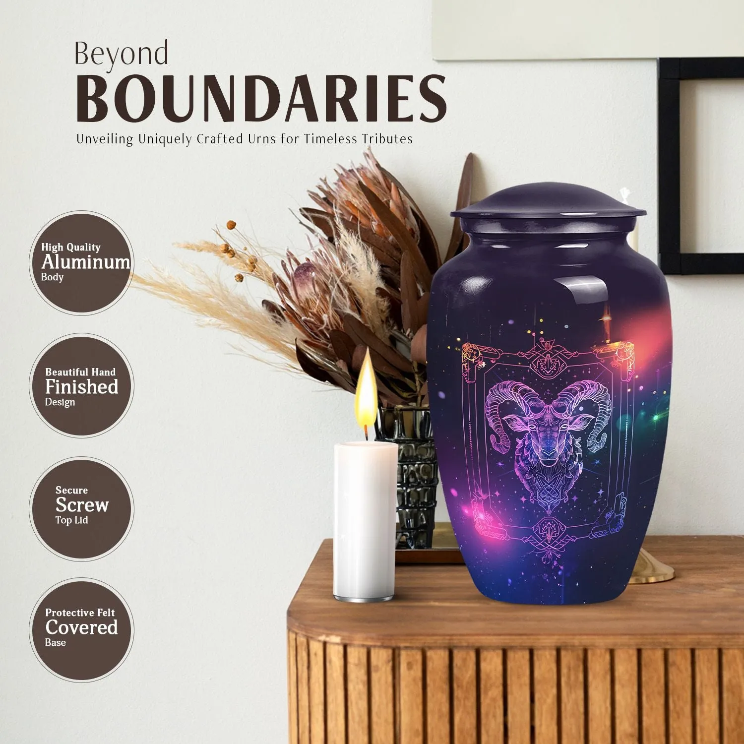 Harmony Zodiac Cremation Tribute - Premium Ashes Urn
