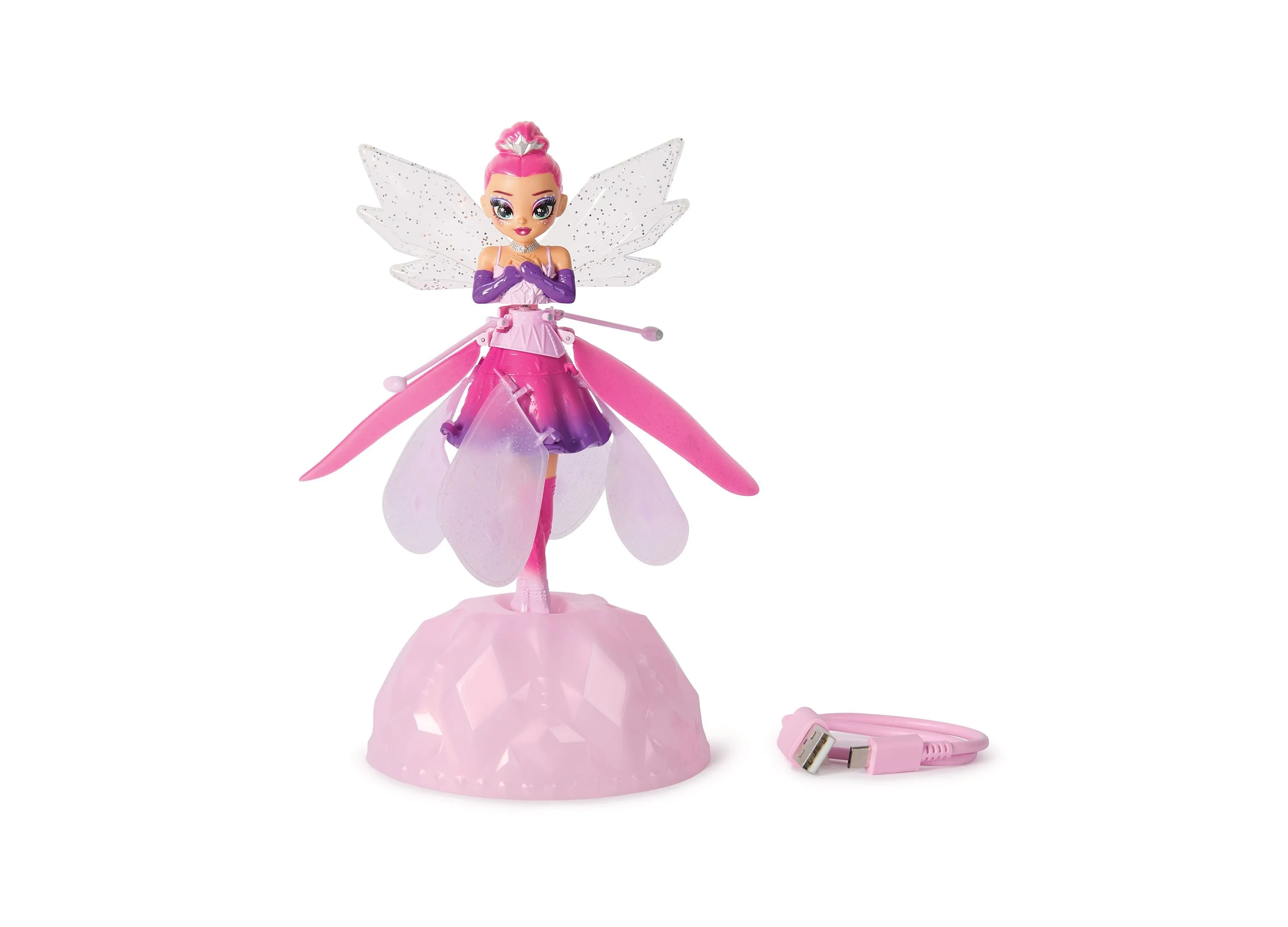 Hatchimals Crystal Flyers Rainbow Glitter Idol Pixie - Magical Flying Toy
