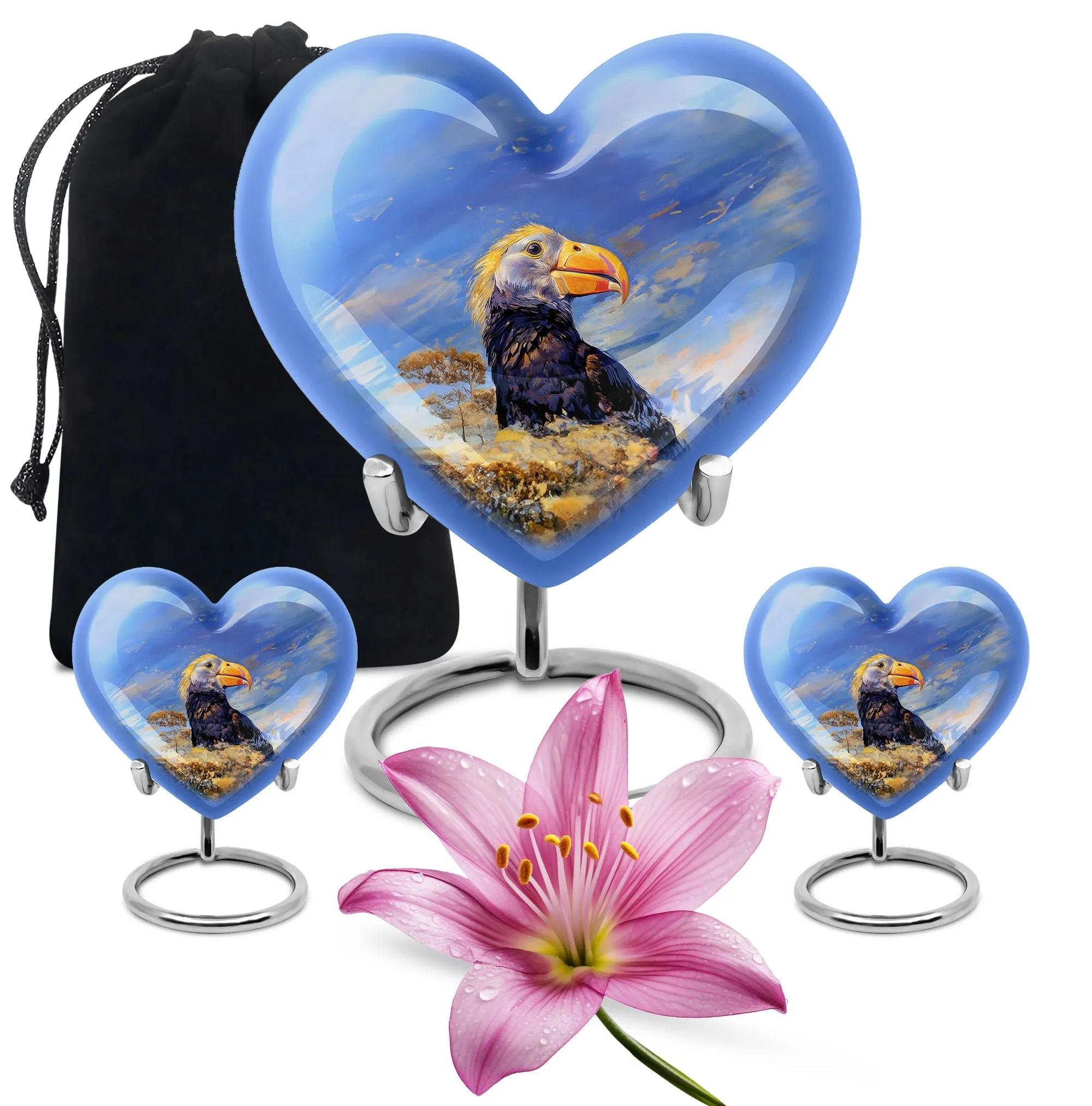 Heartfelt Memories Puffin Bird Ashes Keepsake Urn