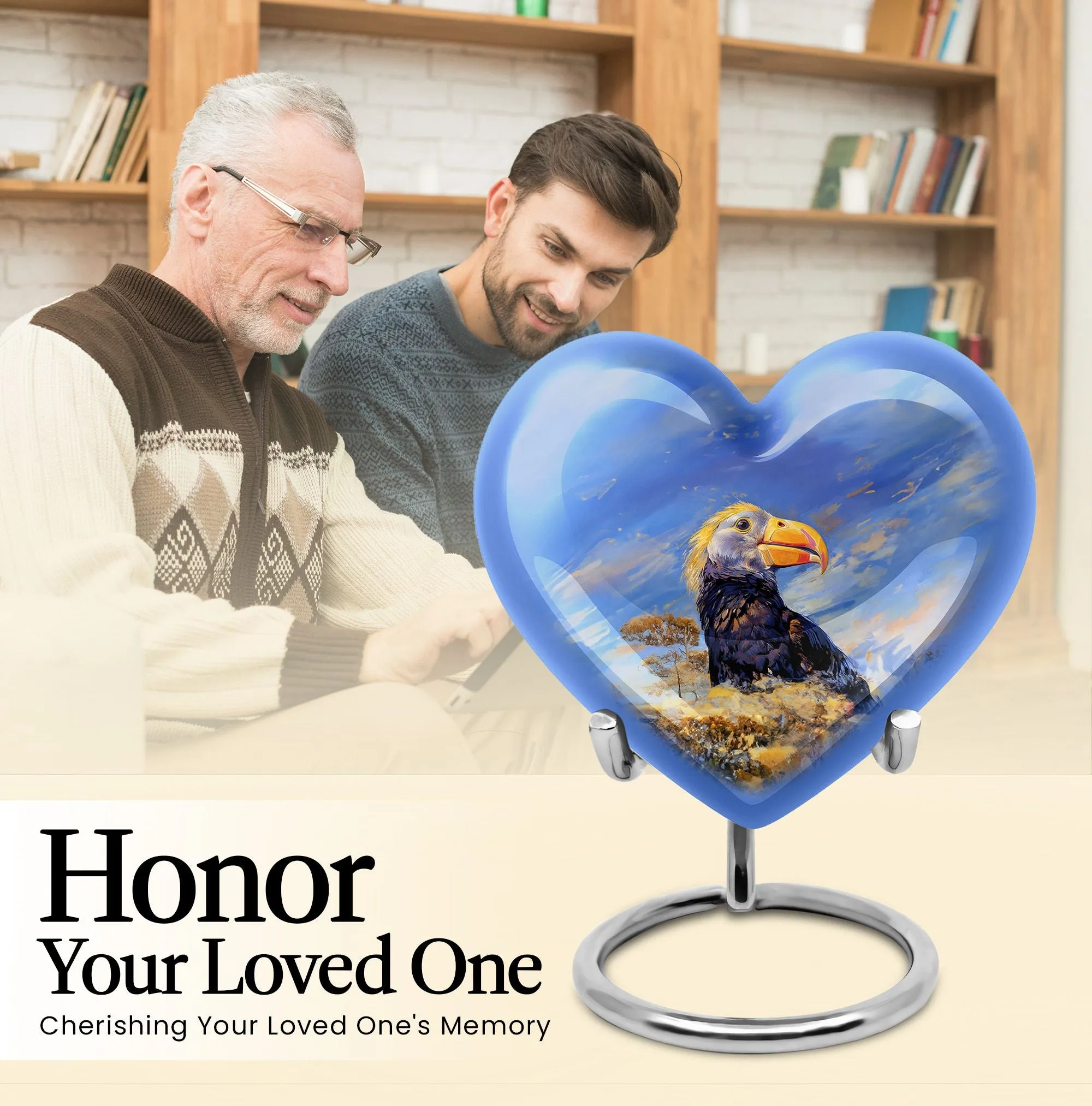 Heartfelt Memories Puffin Bird Ashes Keepsake Urn