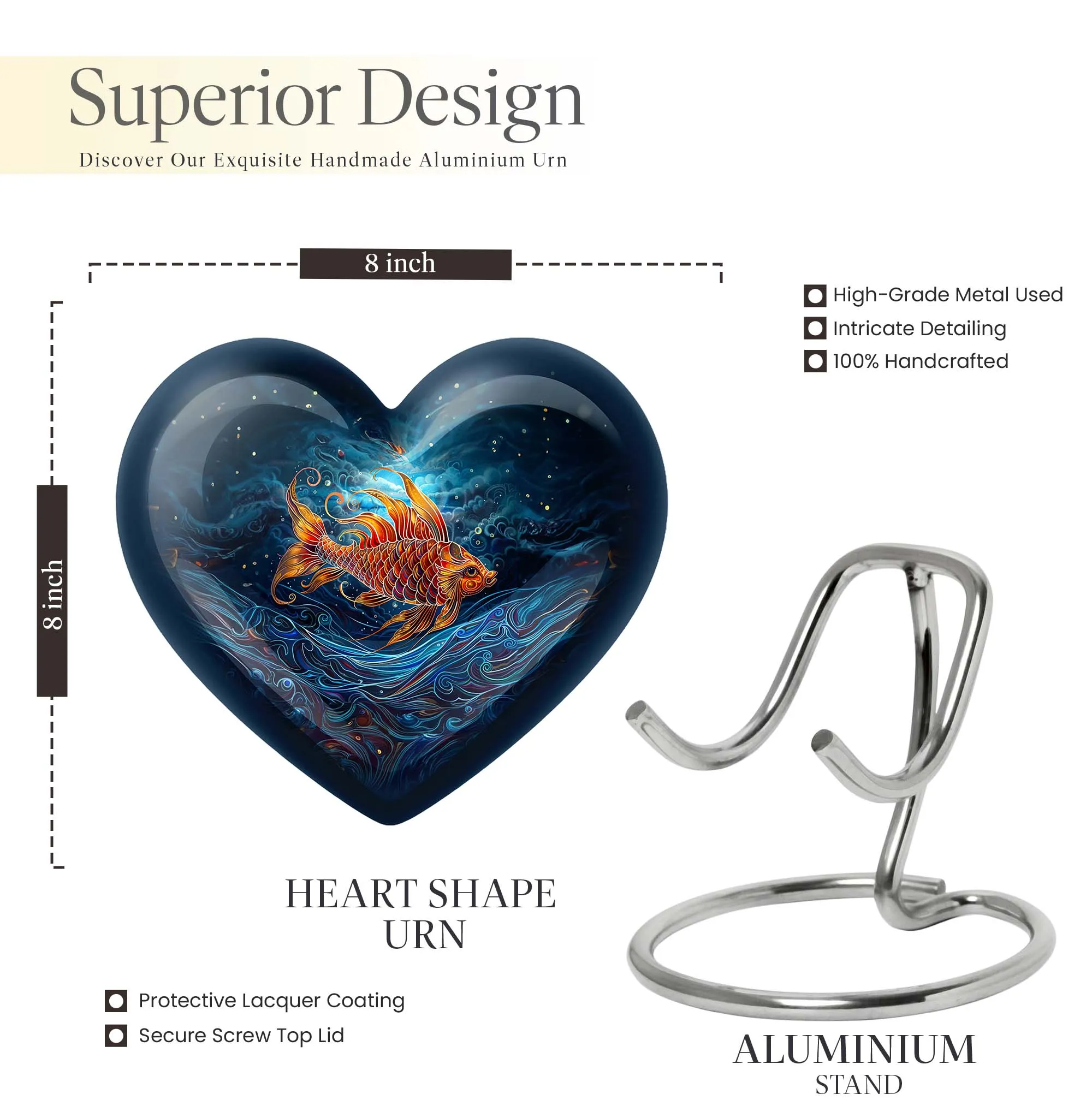 Heartfelt Remembrance - A Contemporary Catholic Cremation Urn