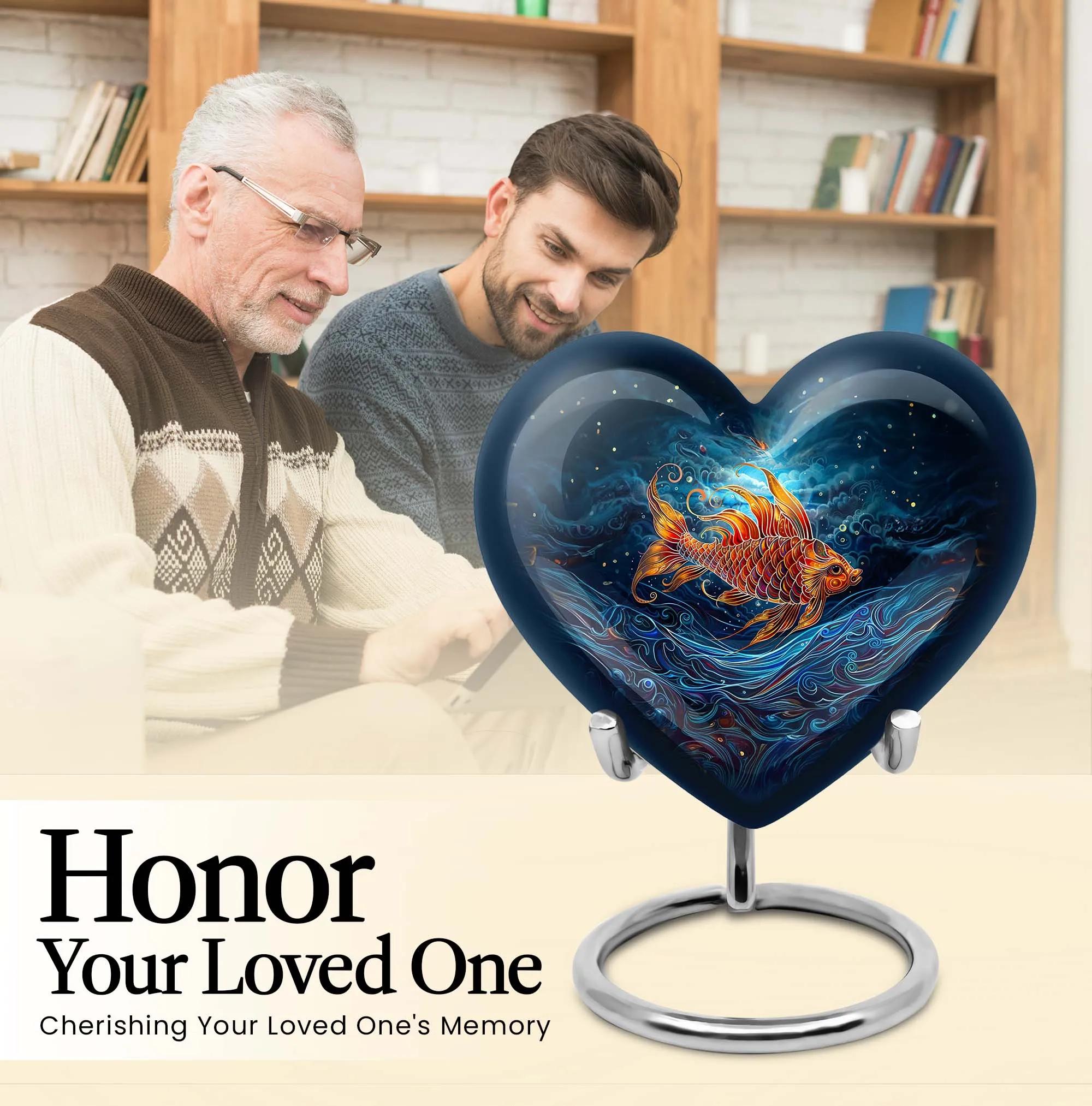 Heartfelt Remembrance - A Contemporary Catholic Cremation Urn