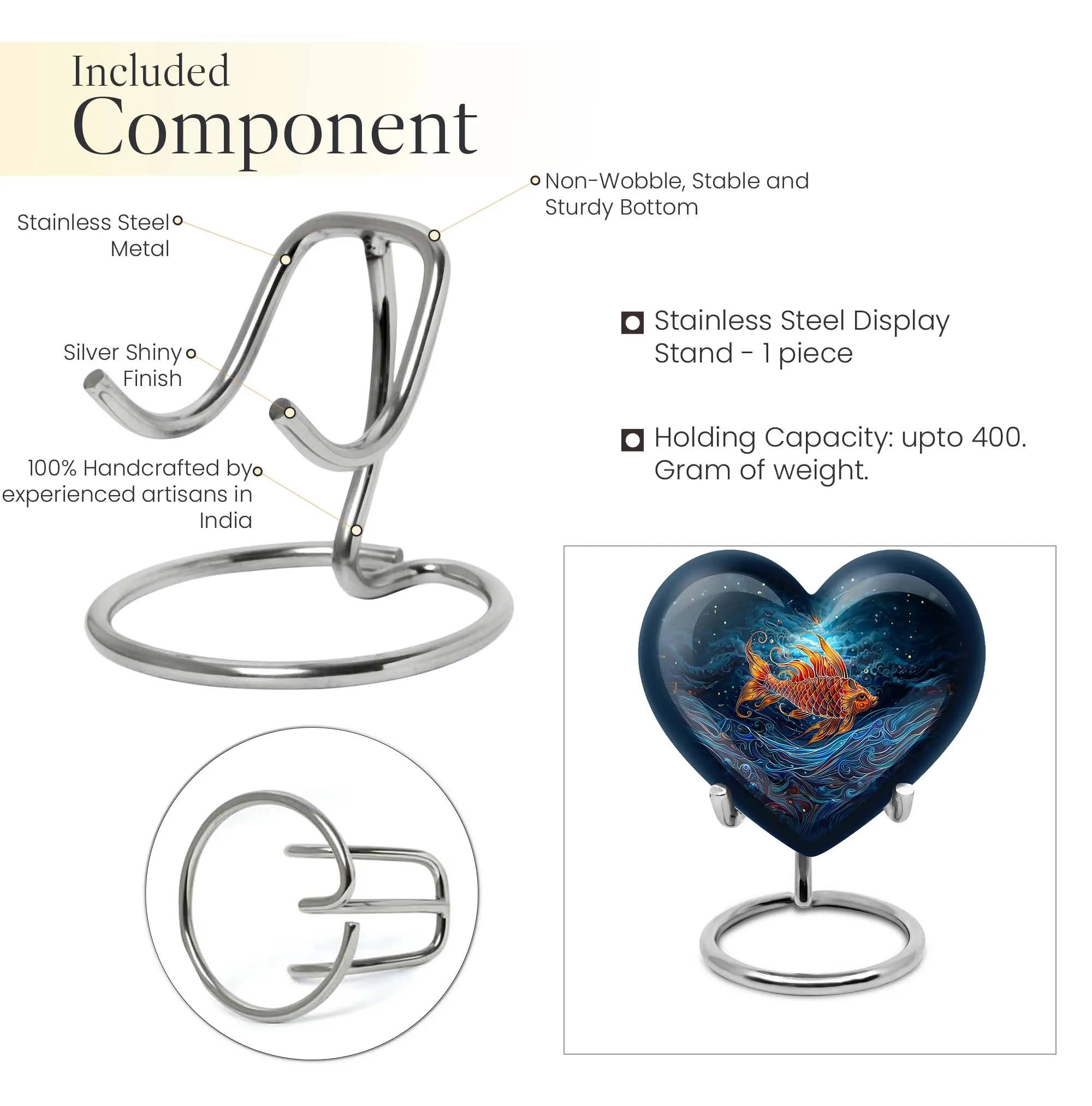 Heartfelt Remembrance - A Contemporary Catholic Cremation Urn