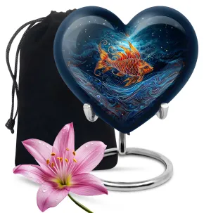 Heartfelt Remembrance - A Contemporary Catholic Cremation Urn