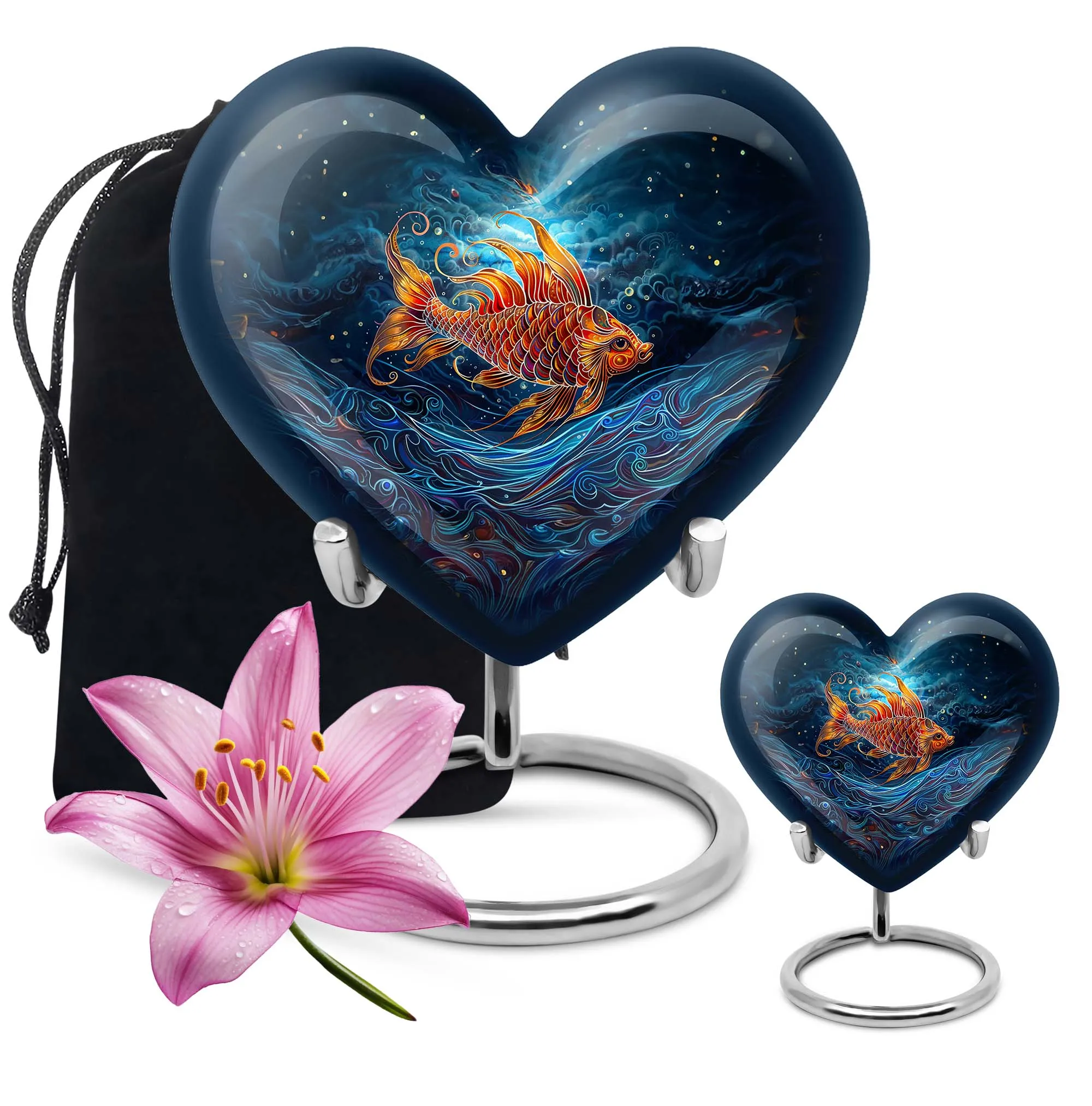 Heartfelt Remembrance - A Contemporary Catholic Cremation Urn