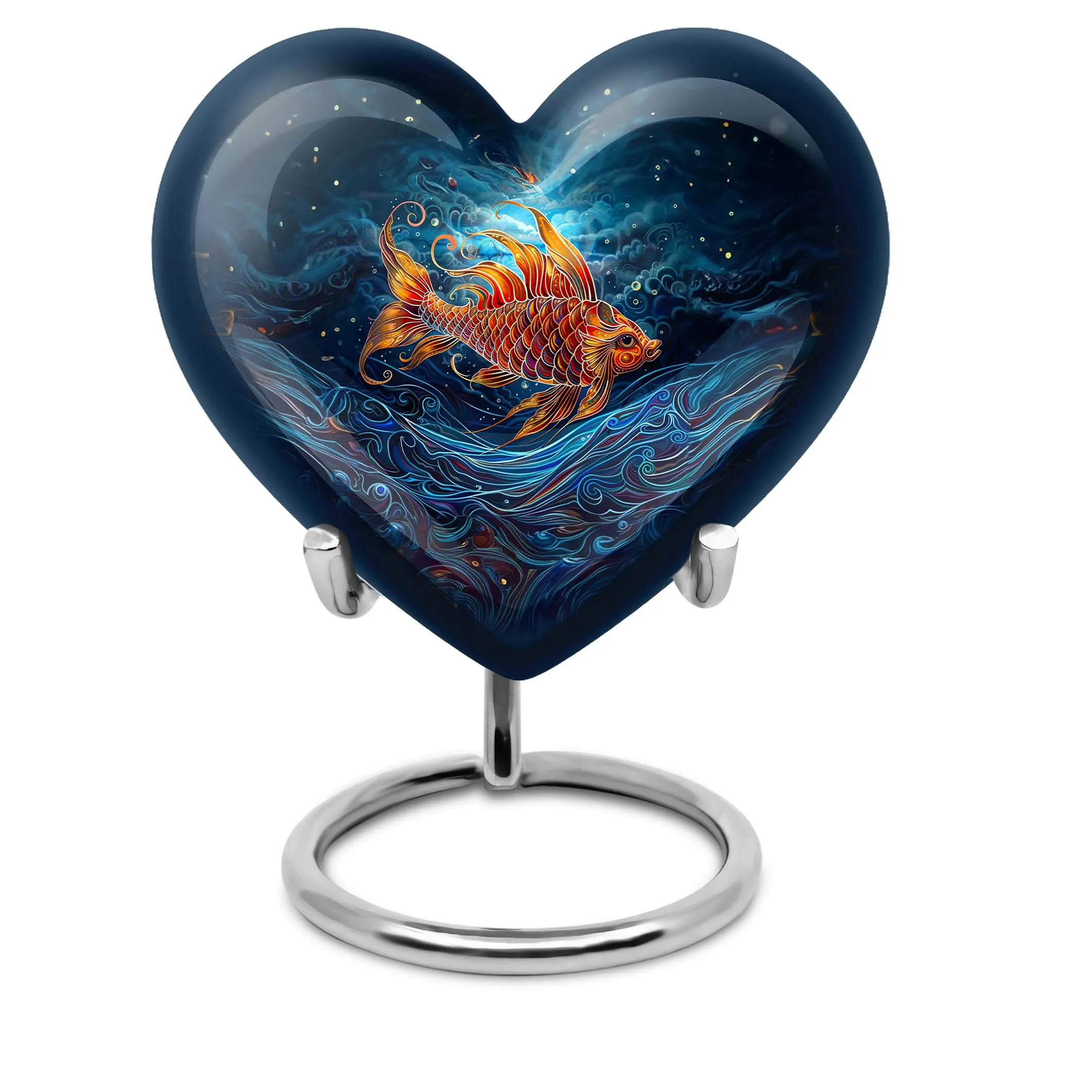 Heartfelt Remembrance - A Contemporary Catholic Cremation Urn