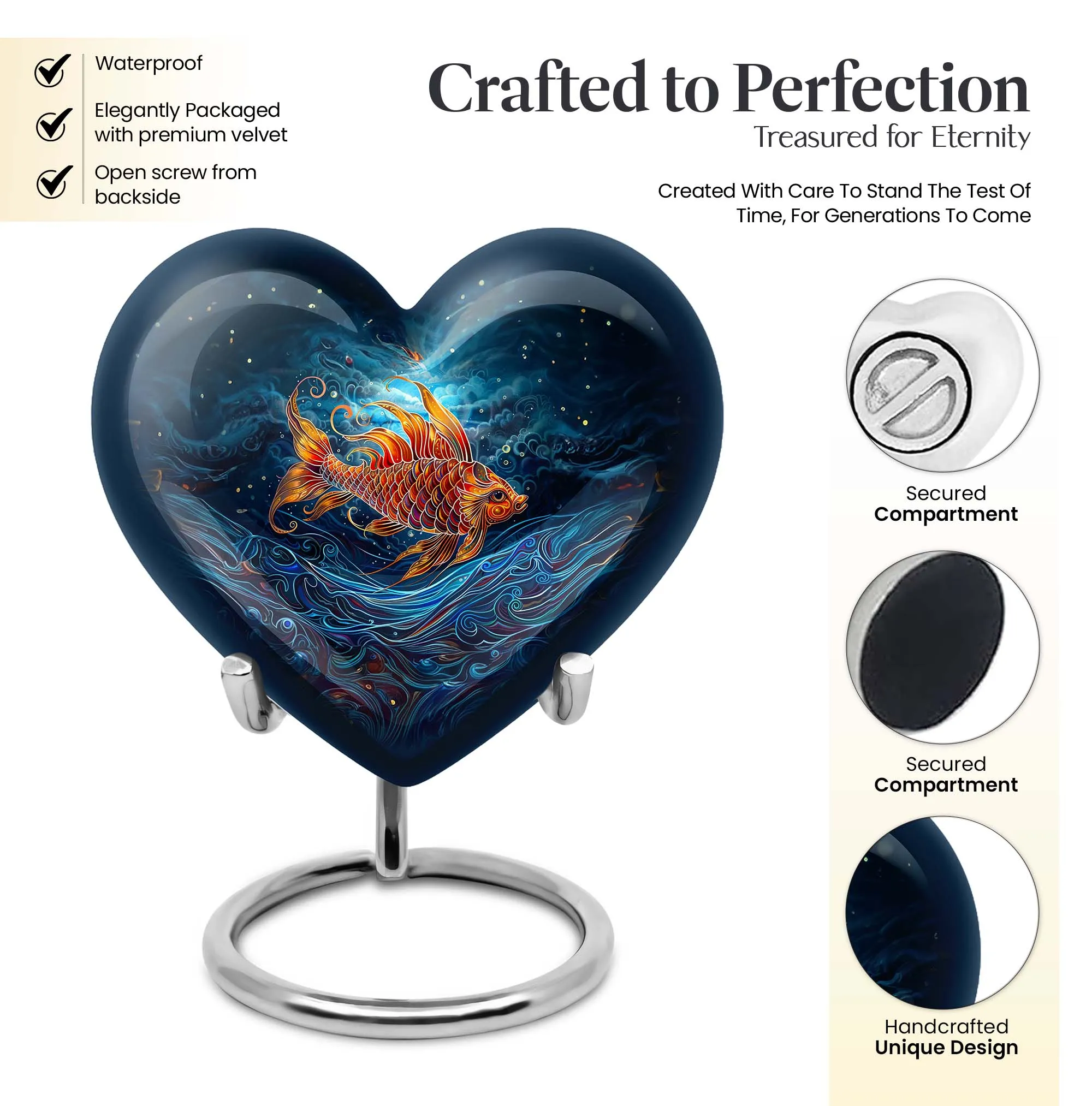 Heartfelt Remembrance - A Contemporary Catholic Cremation Urn