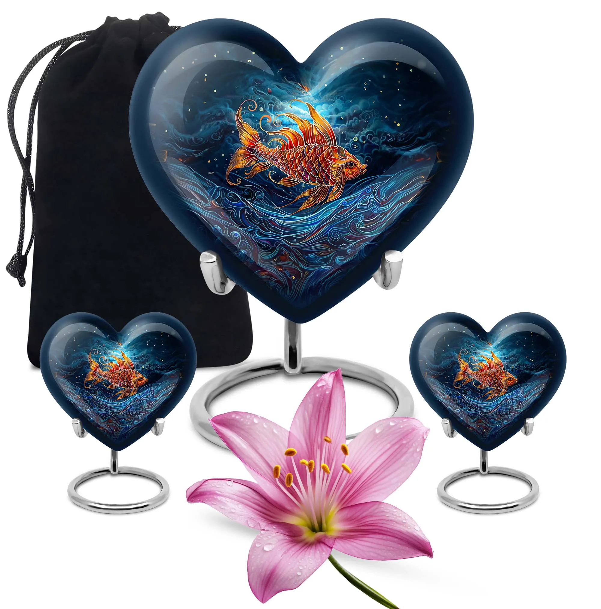 Heartfelt Remembrance - A Contemporary Catholic Cremation Urn
