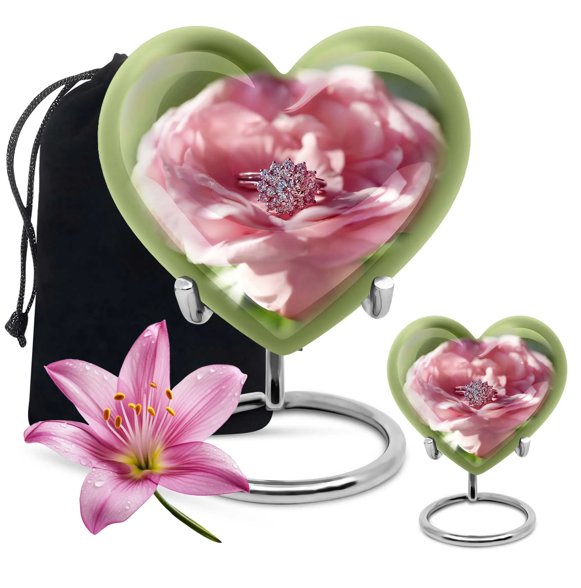 Heartfelt Remembrance - Artistic Ring Urn for Memorial Tribute