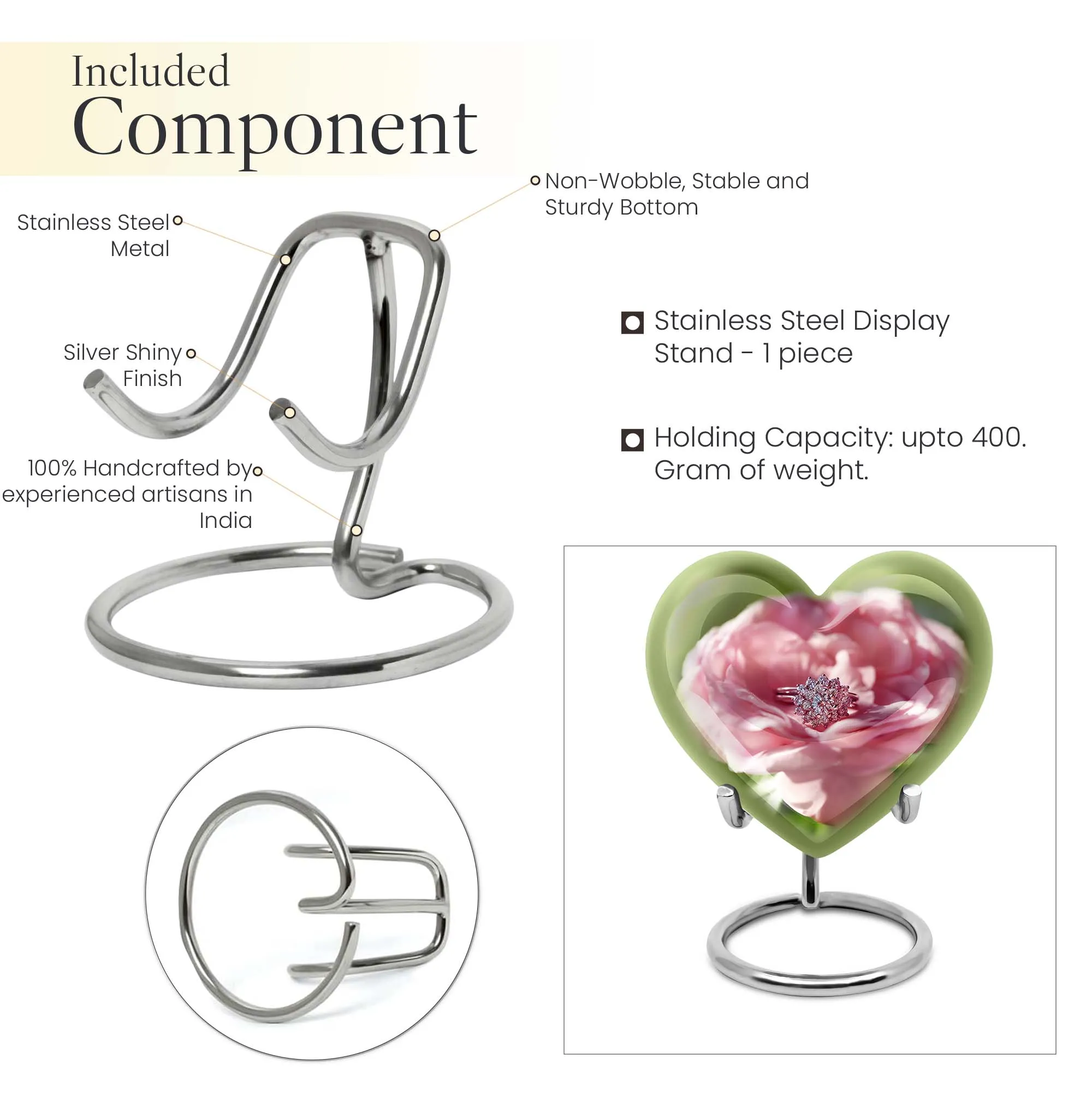 Heartfelt Remembrance - Artistic Ring Urn for Memorial Tribute