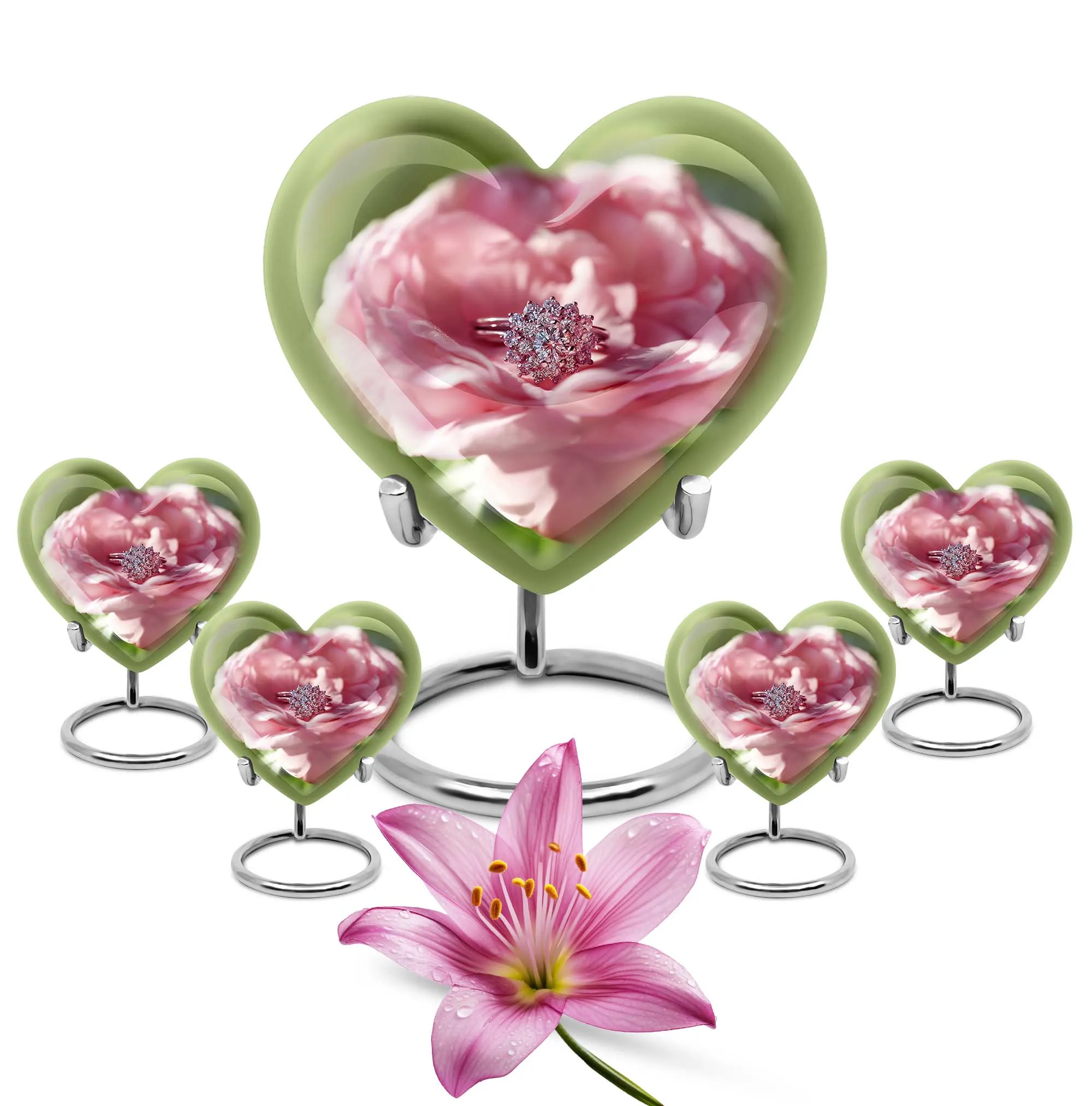 Heartfelt Remembrance - Artistic Ring Urn for Memorial Tribute