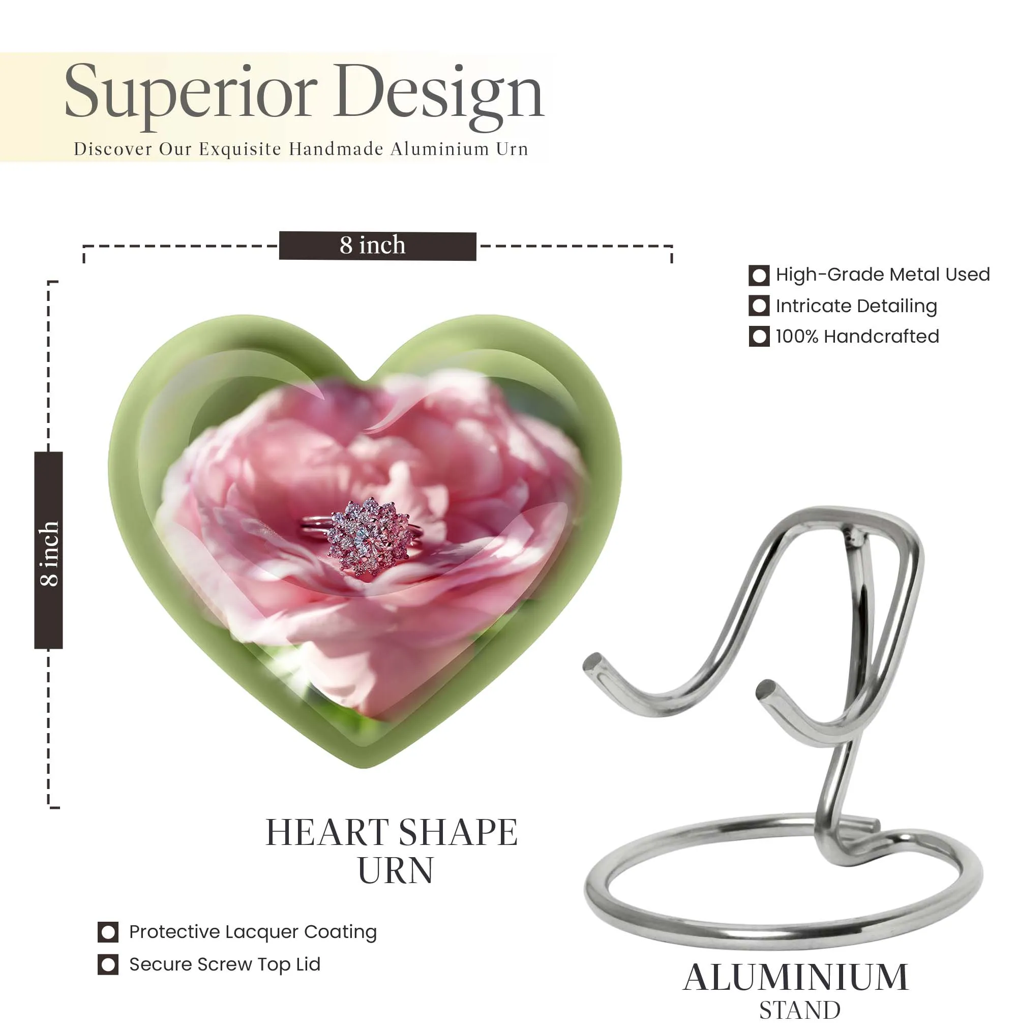 Heartfelt Remembrance - Artistic Ring Urn for Memorial Tribute