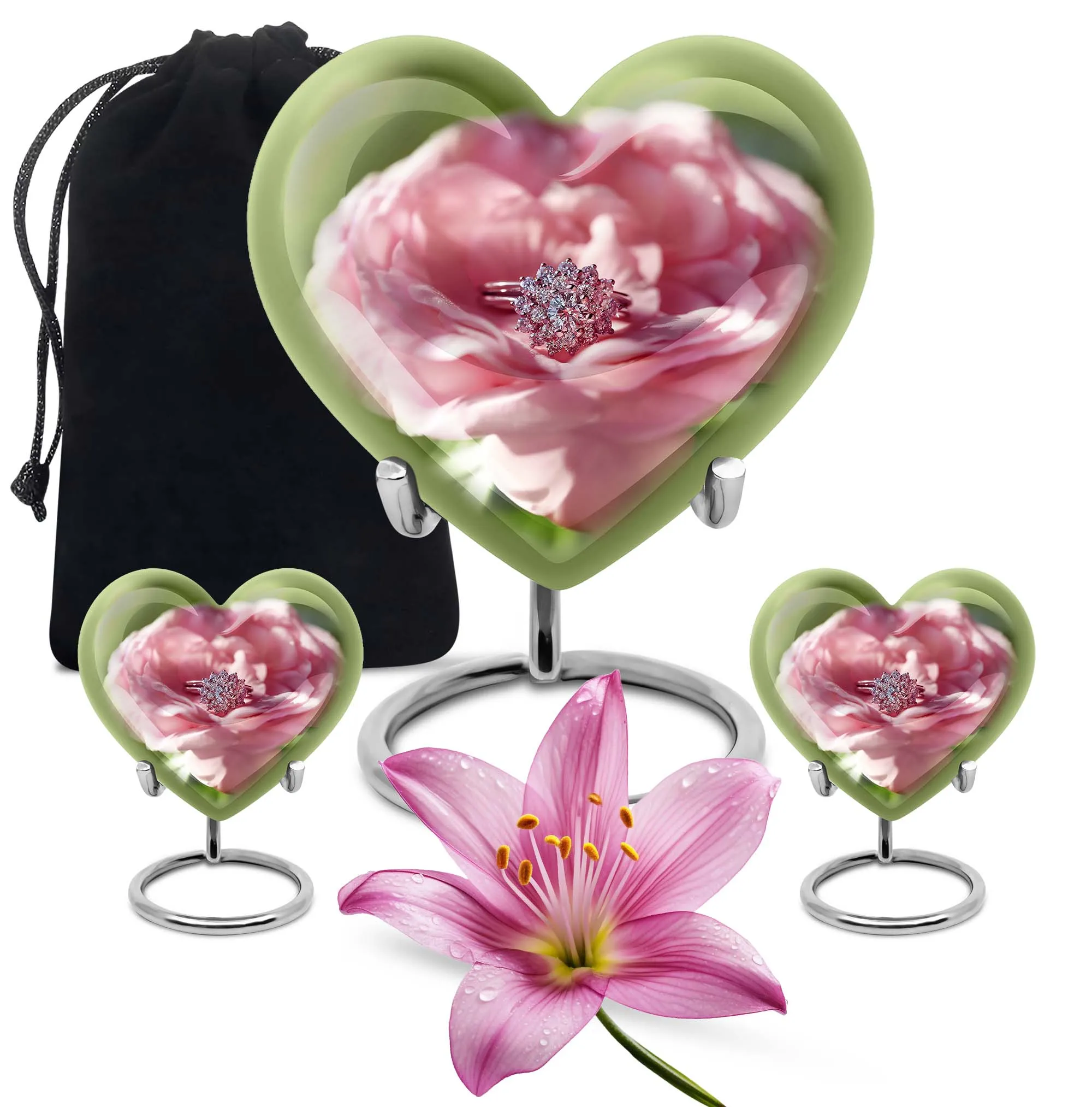 Heartfelt Remembrance - Artistic Ring Urn for Memorial Tribute