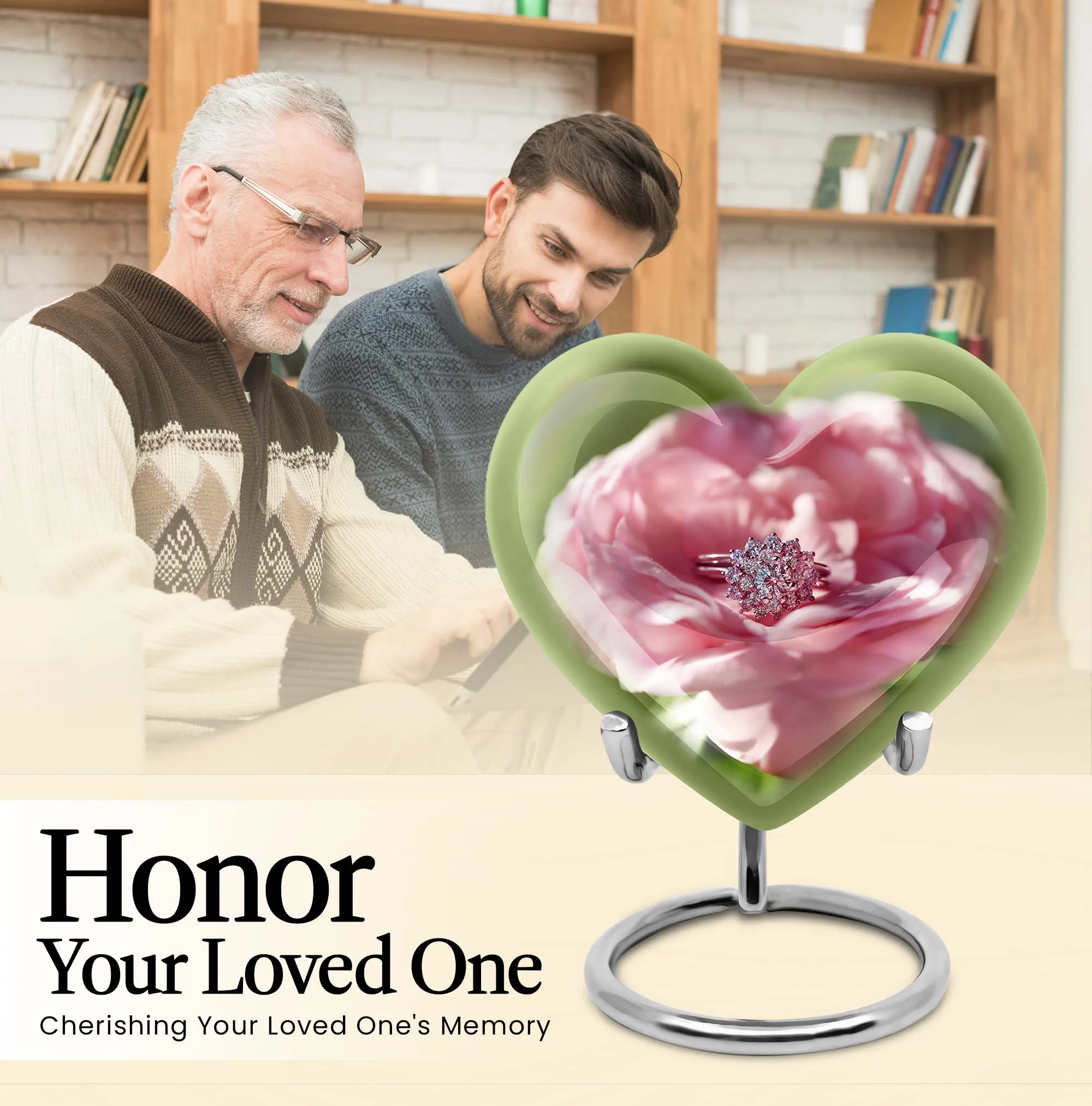 Heartfelt Remembrance - Artistic Ring Urn for Memorial Tribute