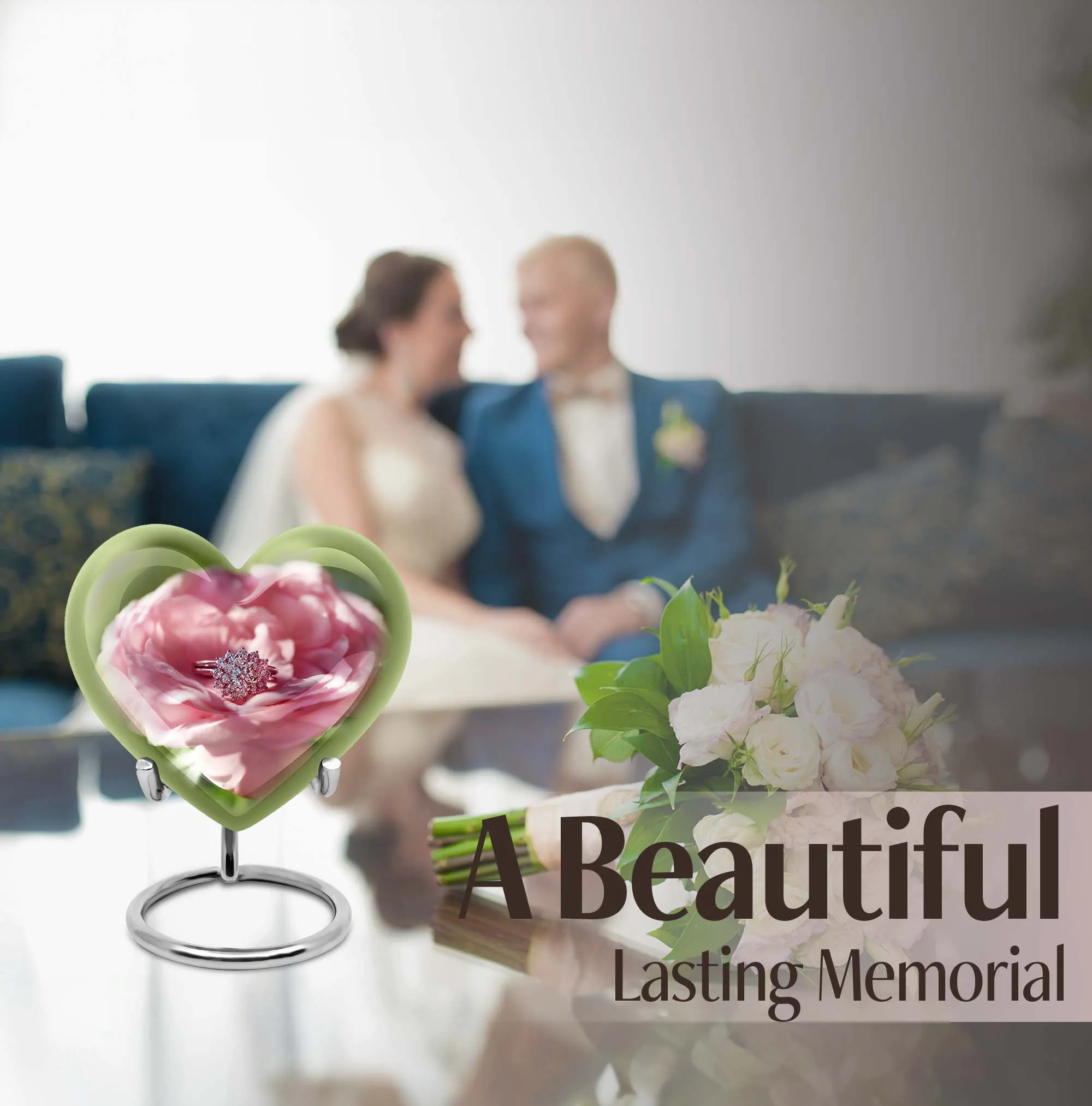 Heartfelt Remembrance - Artistic Ring Urn for Memorial Tribute
