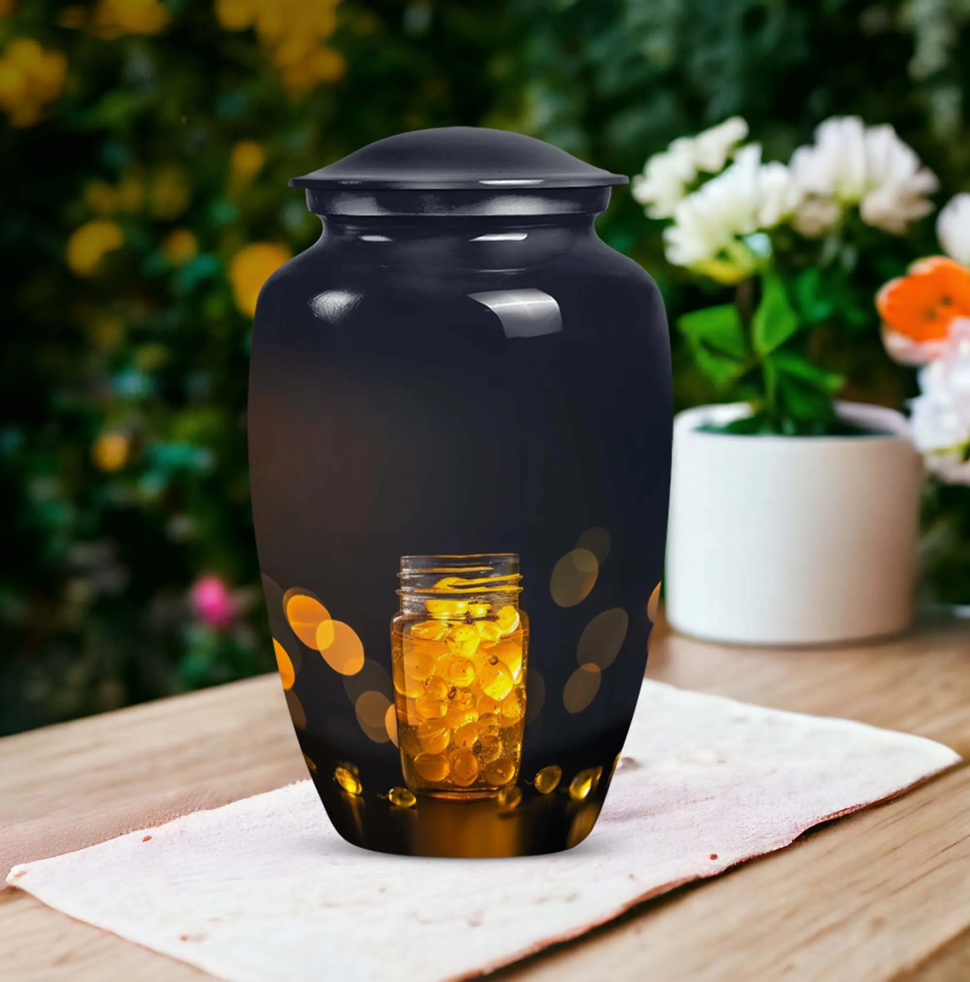 Honey Pot Tribute: Medium Memorial Urn for your Cherished Ones