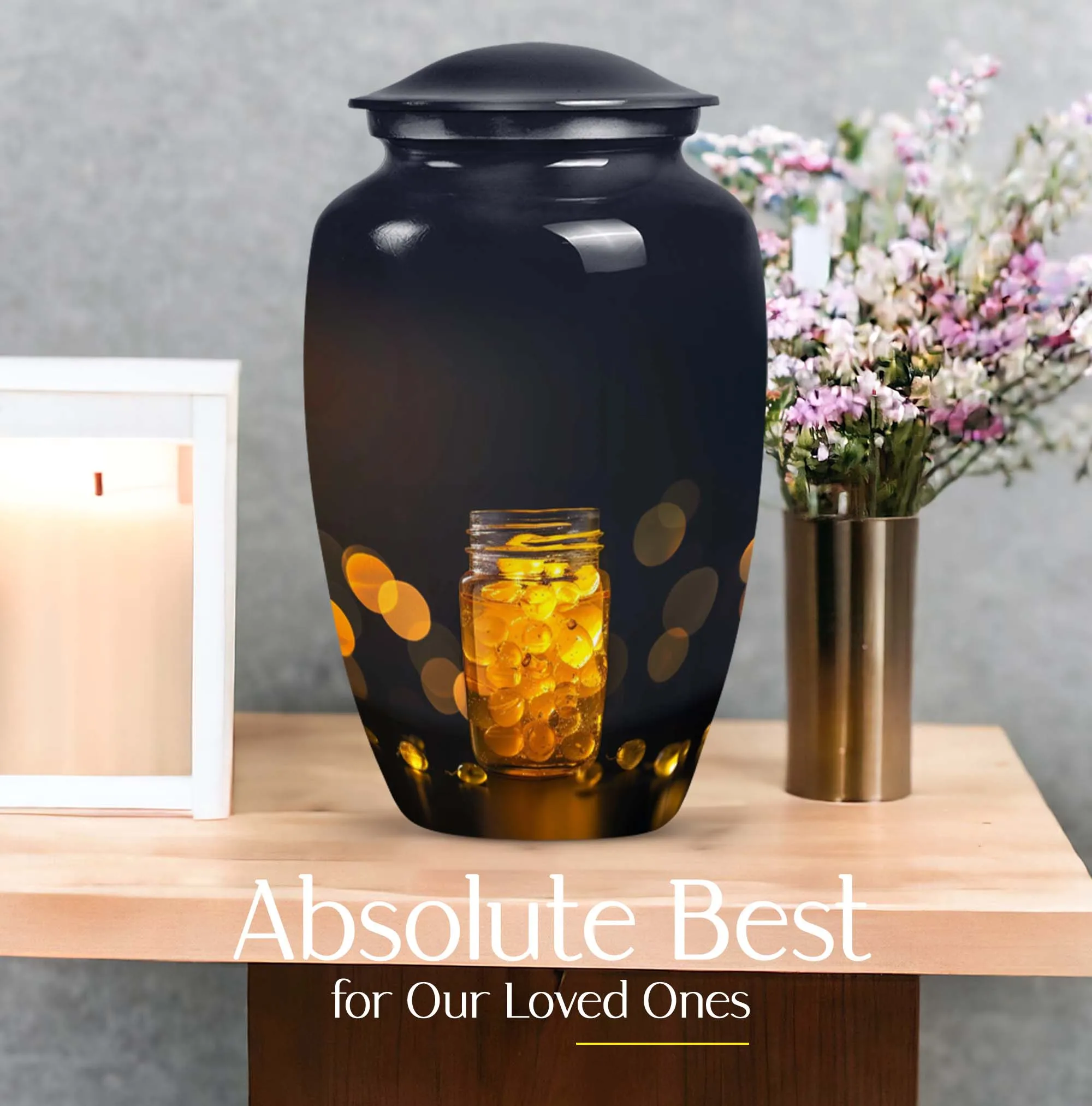 Honey Pot Tribute: Medium Memorial Urn for your Cherished Ones