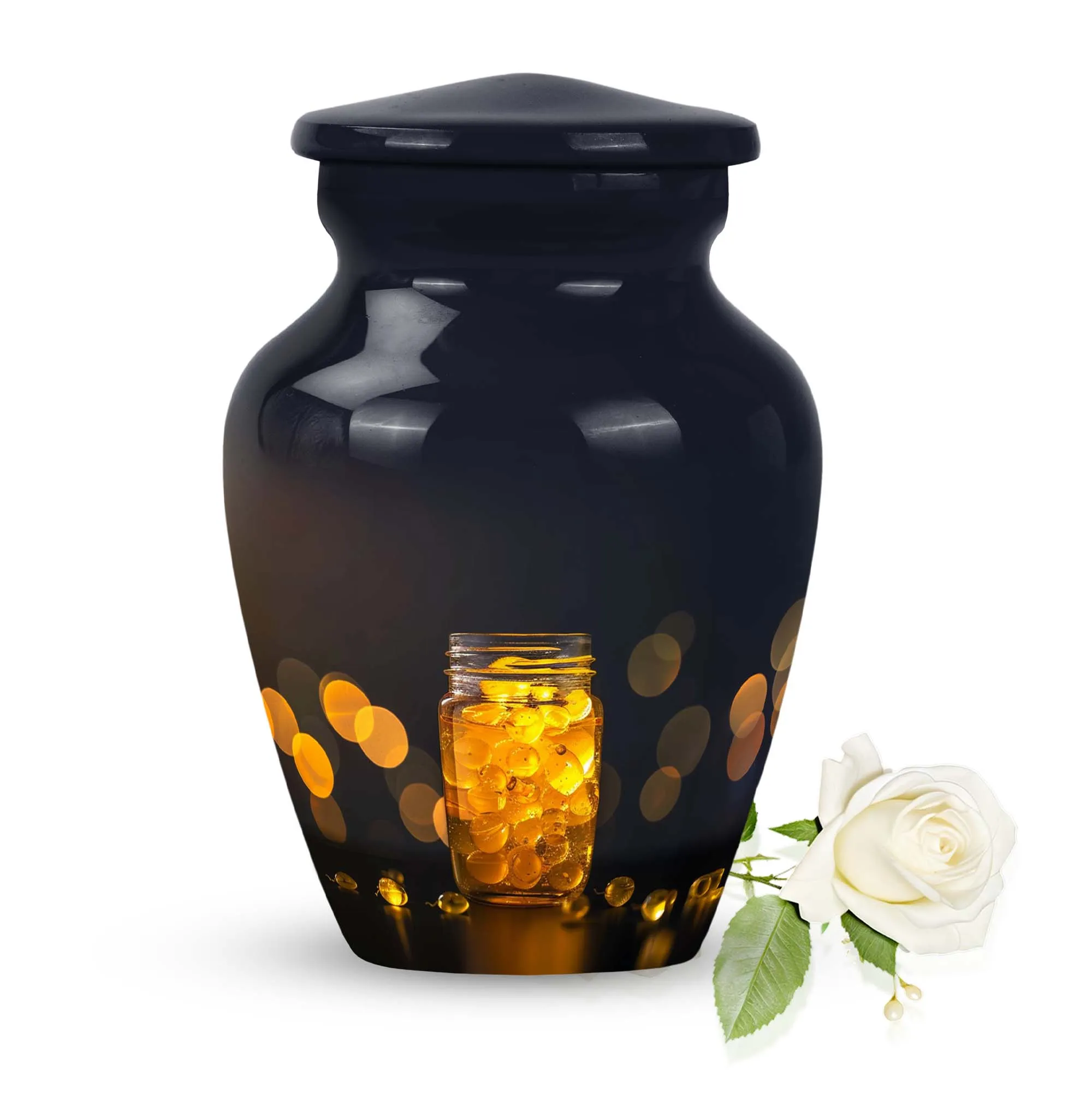 Honey Pot Tribute: Medium Memorial Urn for your Cherished Ones