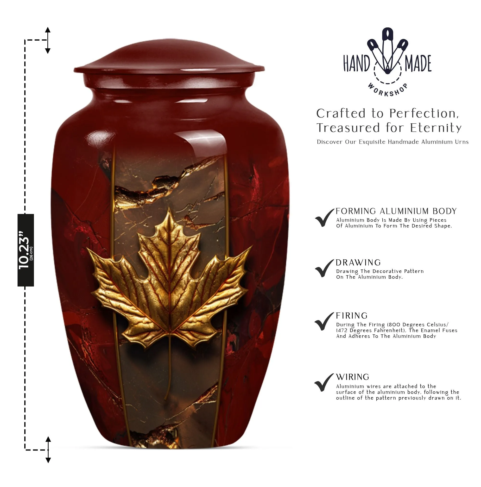 Honorable Solace - Mapple Leaf Memorial Urn for Male adults