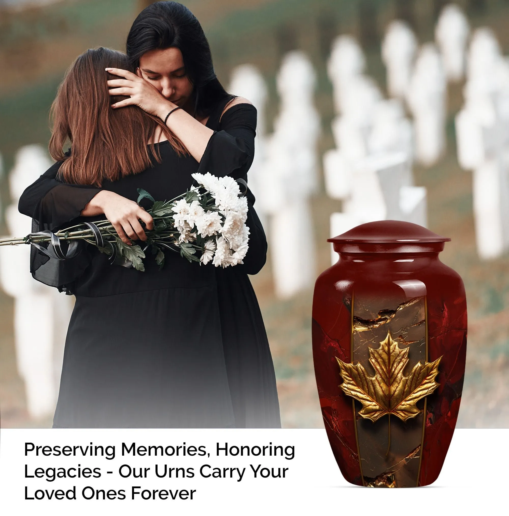 Honorable Solace - Mapple Leaf Memorial Urn for Male adults