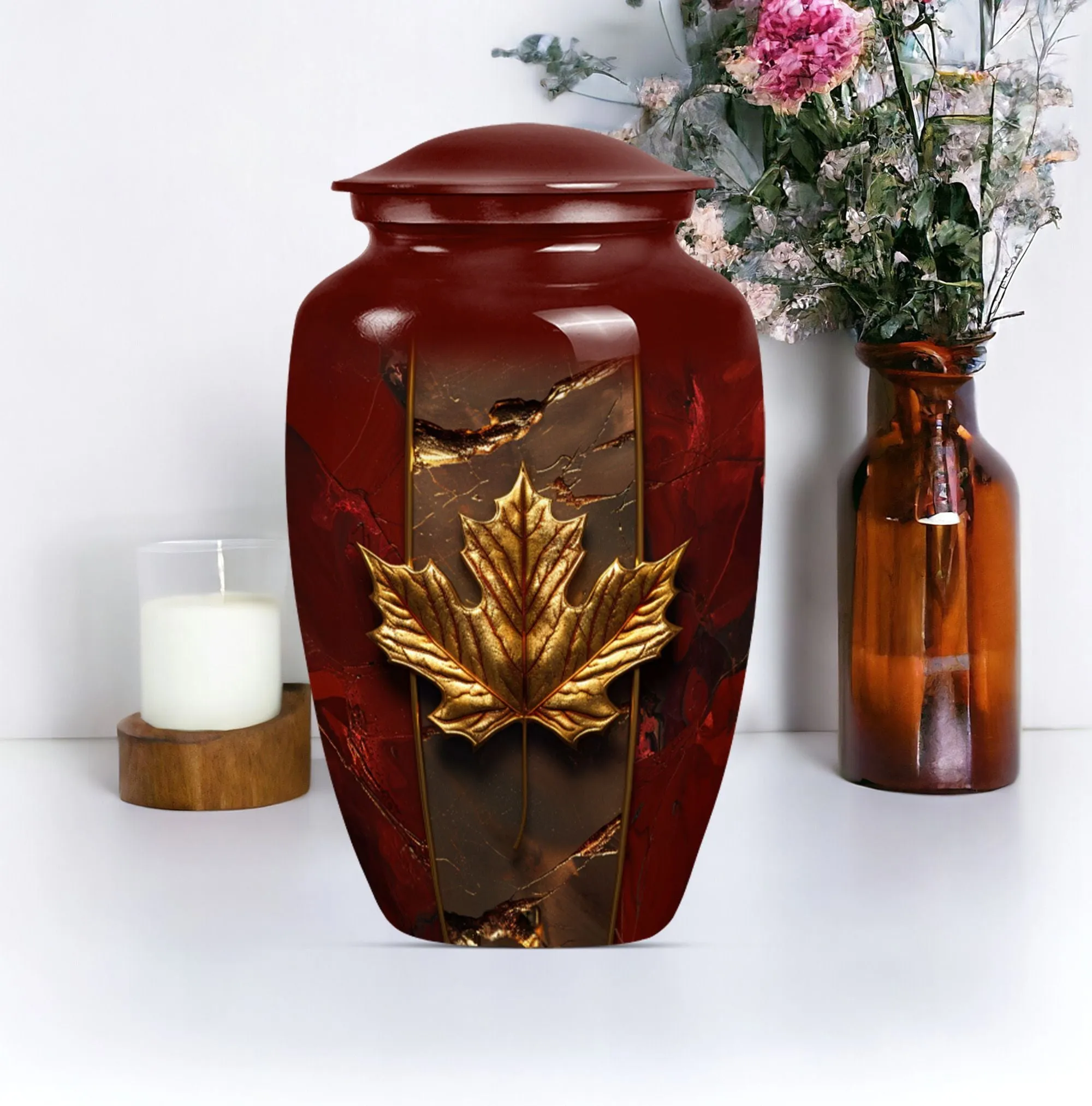 Honorable Solace - Mapple Leaf Memorial Urn for Male adults