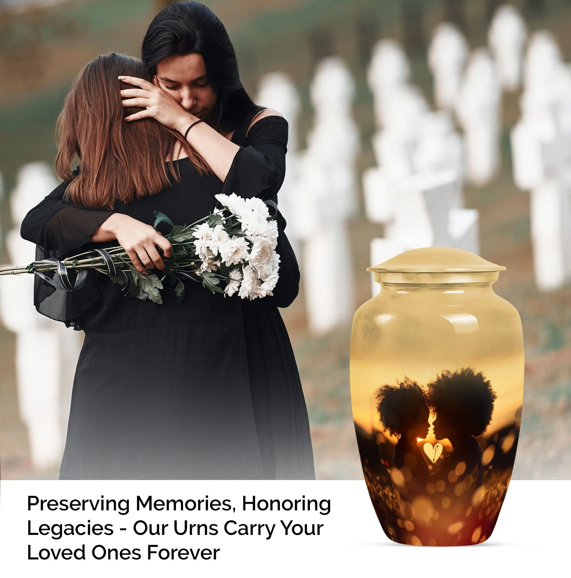 Honorable Tribute Zebra Memorial Urn for Adult Female Ashes