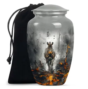 Honorable Tribute Zebra Memorial Urn for Adult Female Ashes