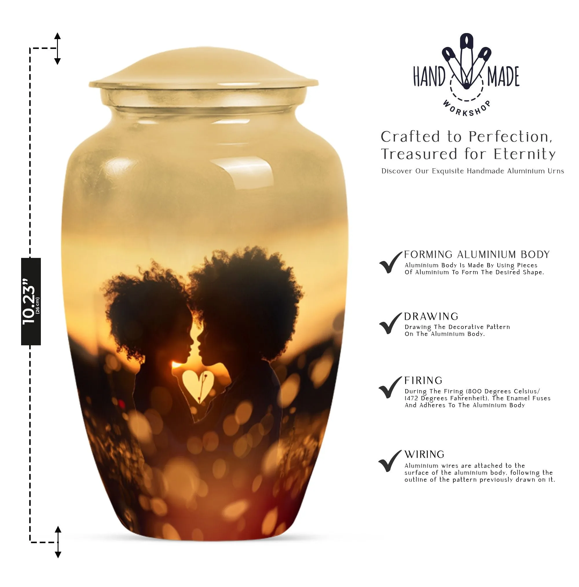 Honorable Tribute Zebra Memorial Urn for Adult Female Ashes