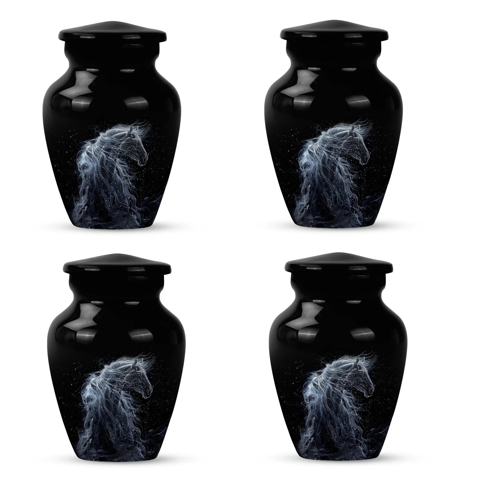 Horse Design Cremation Urn:  Classic Urn For Dad Ashes