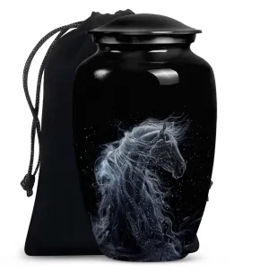 Horse Design Cremation Urn:  Classic Urn For Dad Ashes