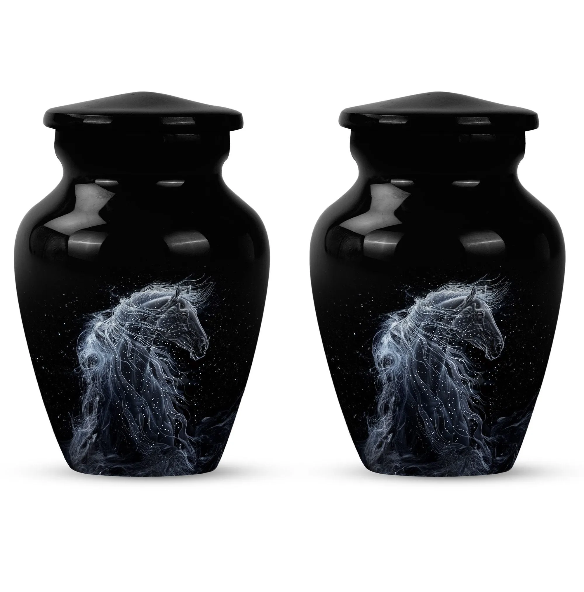 Horse Design Cremation Urn:  Classic Urn For Dad Ashes