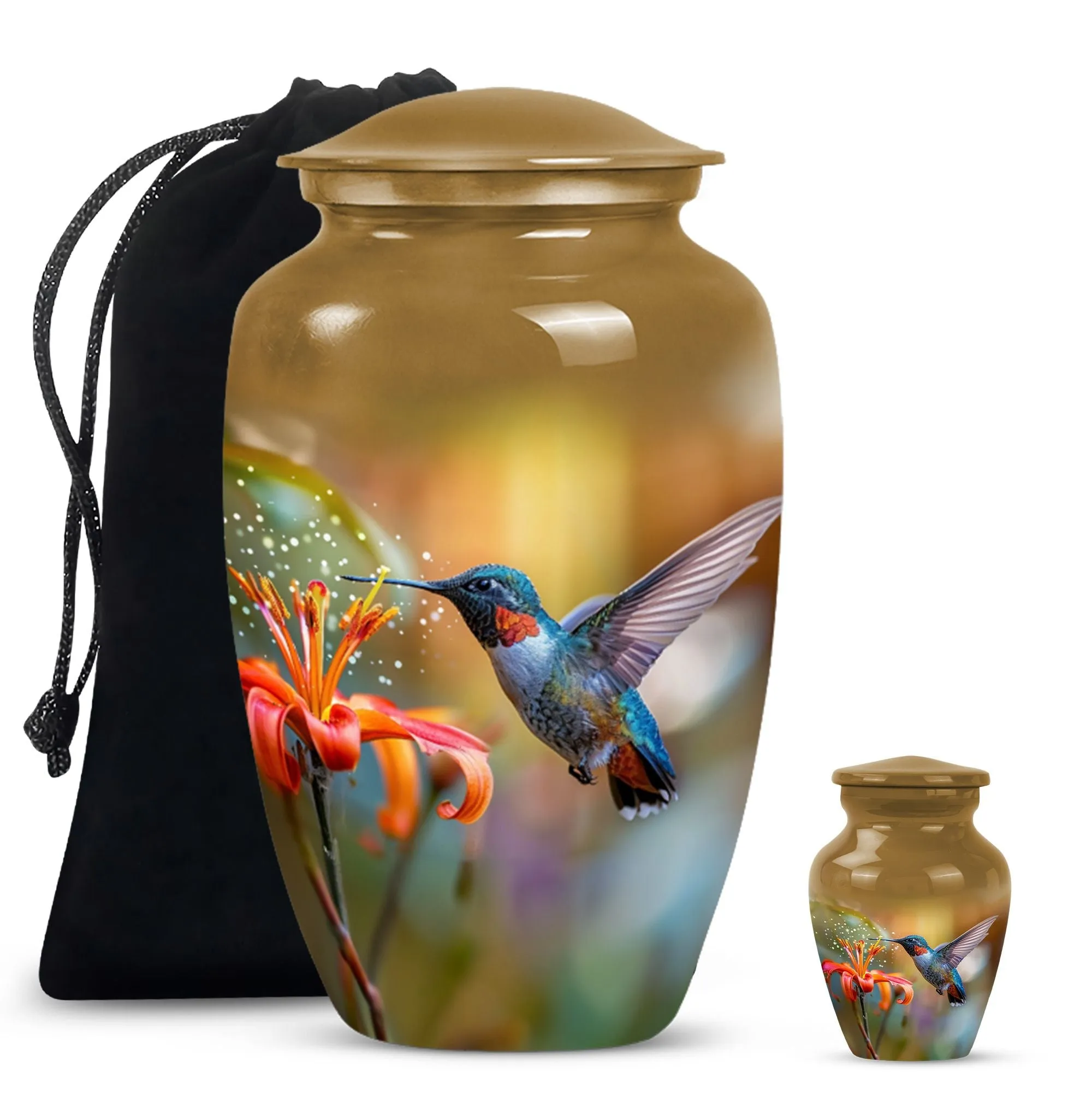 Humming Bird Tribute: Eternal Rest Cremation Urn for Ashes