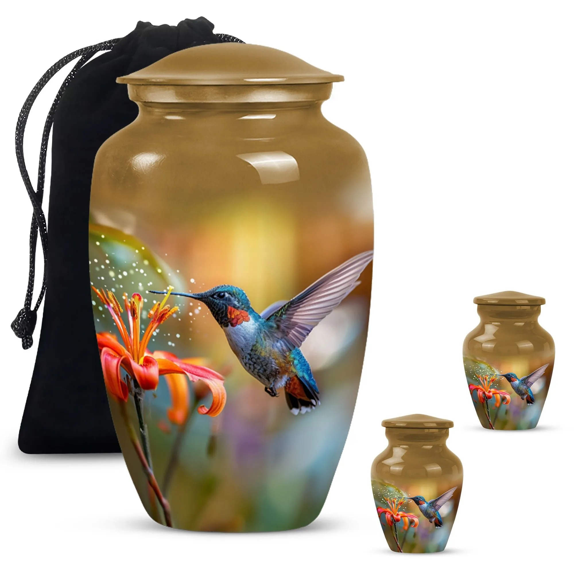 Humming Bird Tribute: Eternal Rest Cremation Urn for Ashes