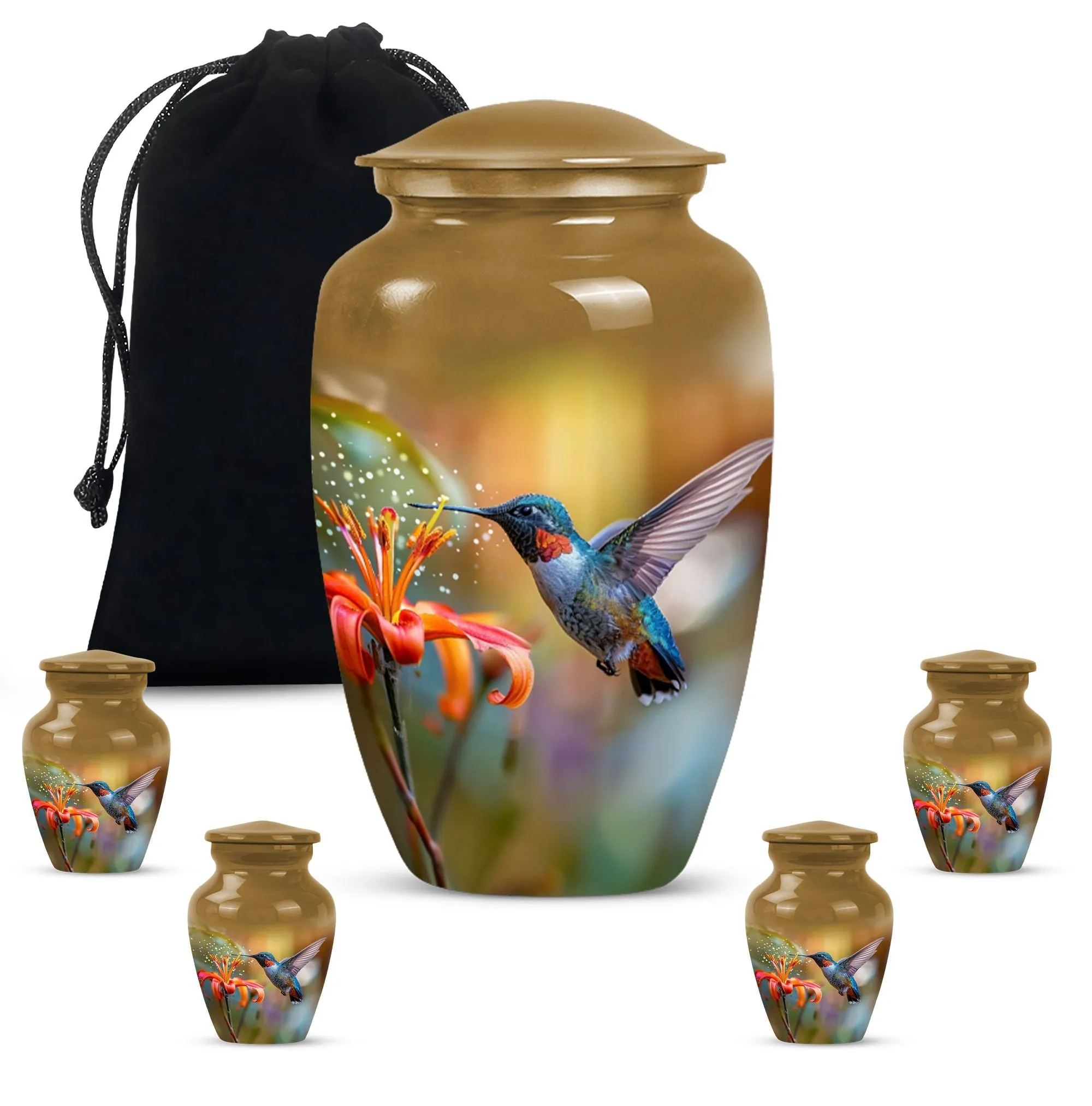 Humming Bird Tribute: Eternal Rest Cremation Urn for Ashes